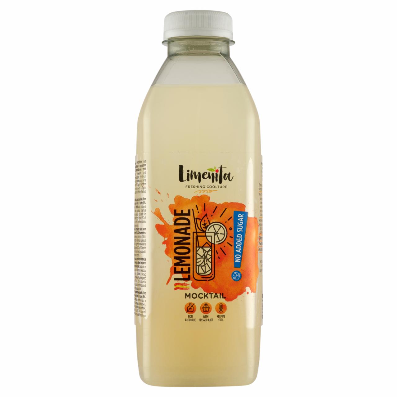 Képek - Limenita Mocktail Lemonade szénsavmentes rostos citromlé ital, édesítőszerrel 750 ml