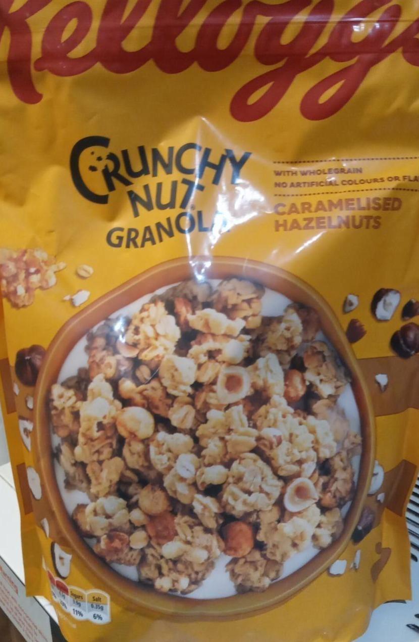 Képek - Kellogg's Crunchy Nut Granola ropogós müzlidarabok karamellizált mogyoróval 380 g