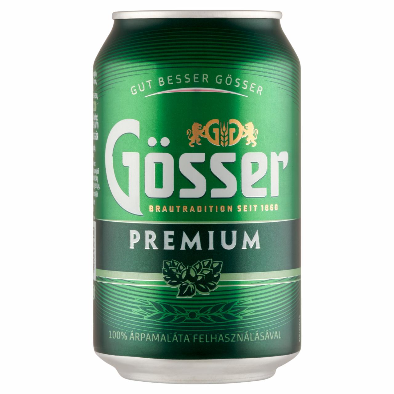 Képek - Gösser Premium minőségi világos sör 5% 330 ml