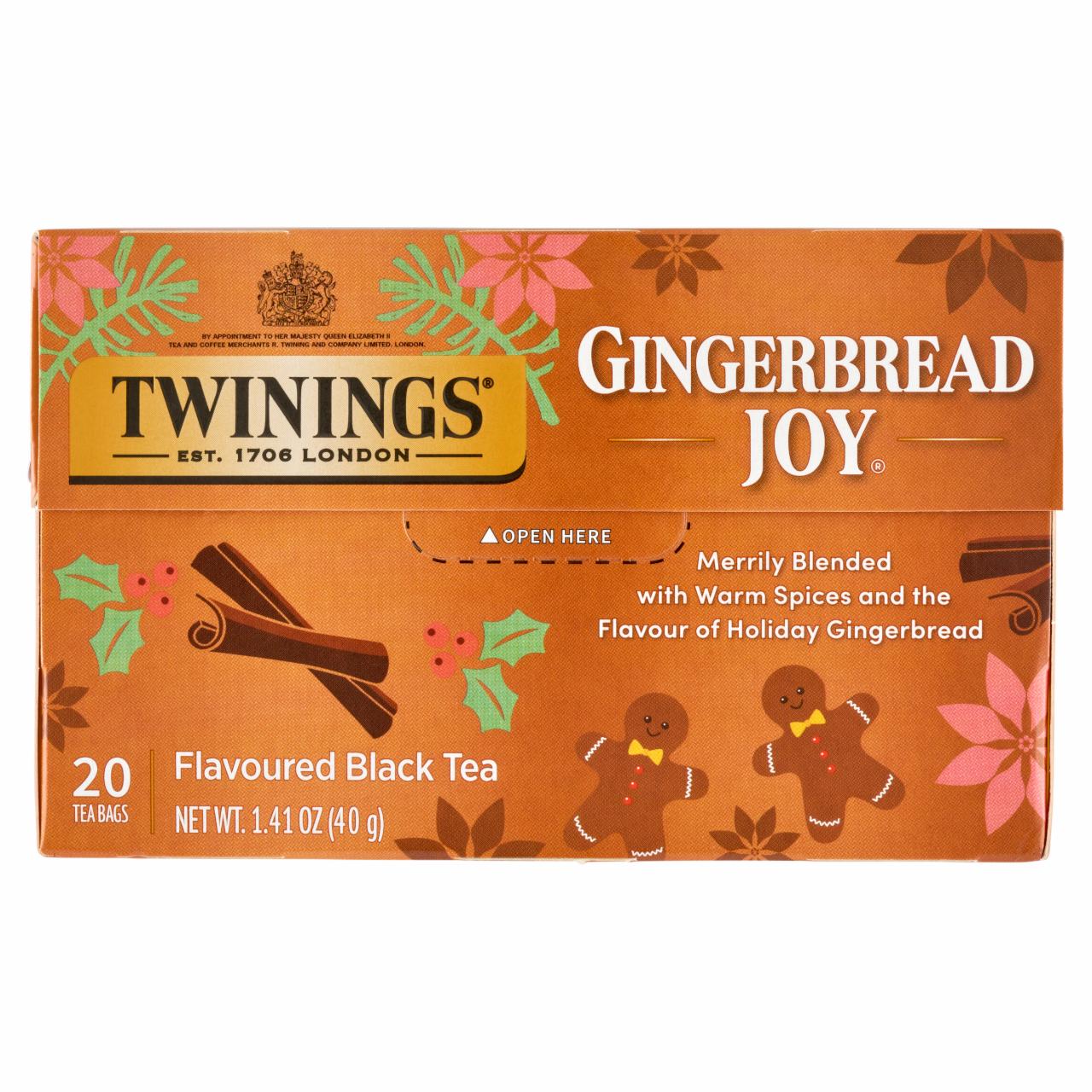 Képek - Twinings Gingerbread Joy mézeskalács ízű, filteres fekete tea 20 filter 40 g