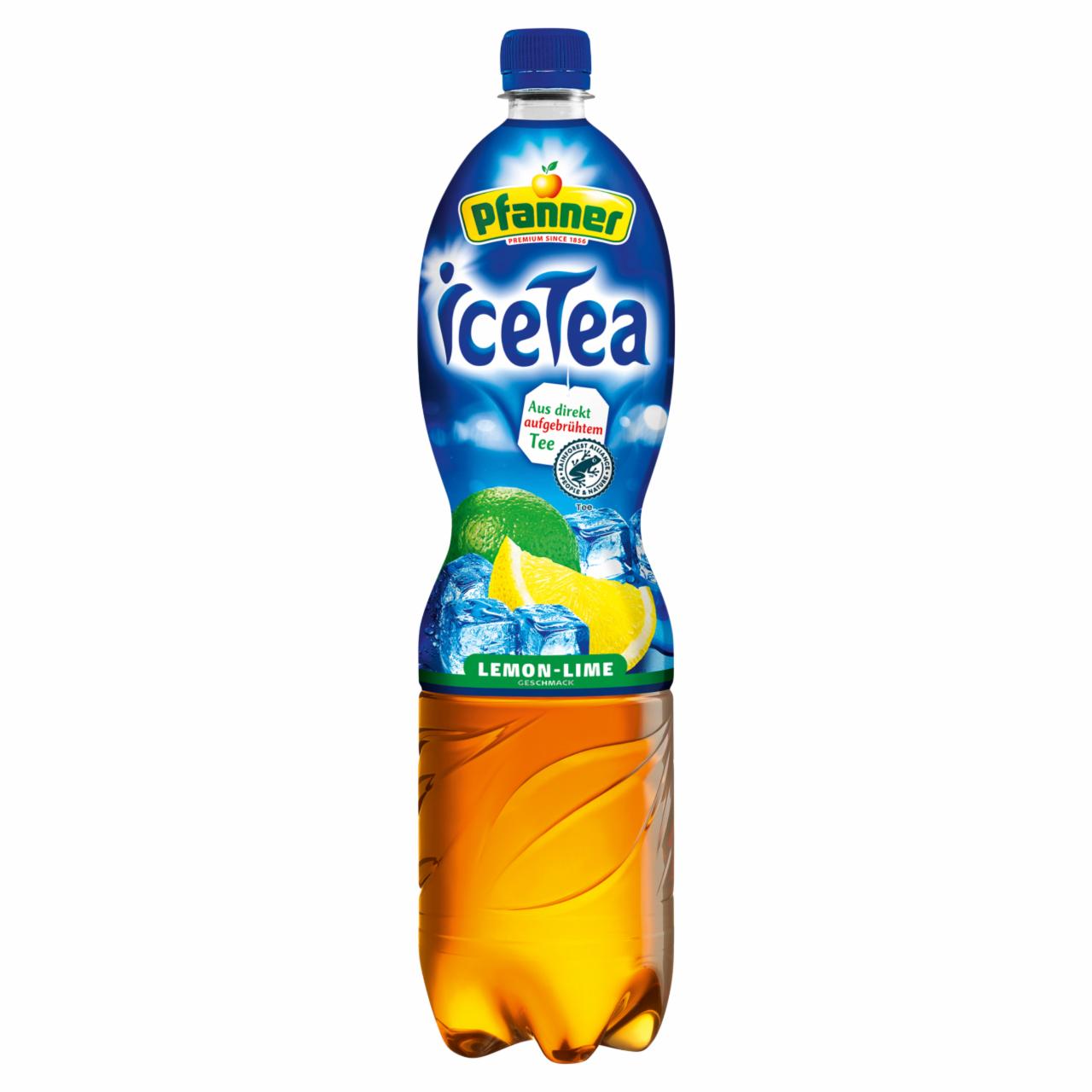 Képek - Pfanner Ice Tea fekete tea ital citrom-lime ízesítéssel 1,5 l