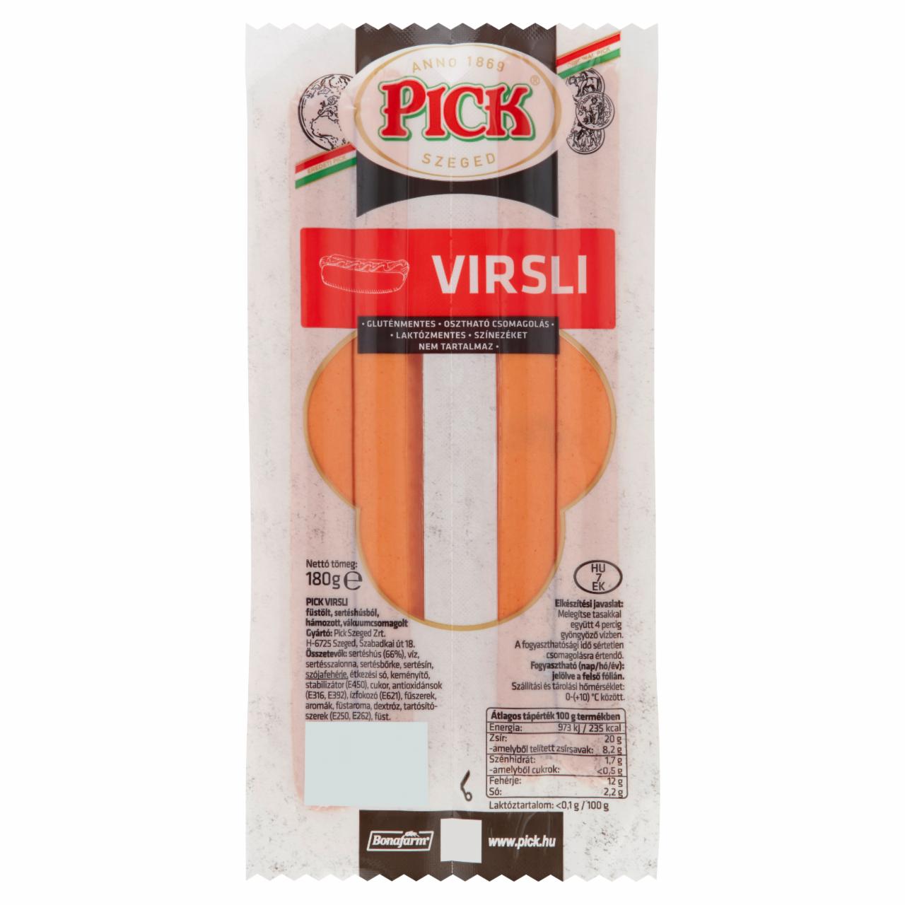 Képek - PICK virsli 180 g