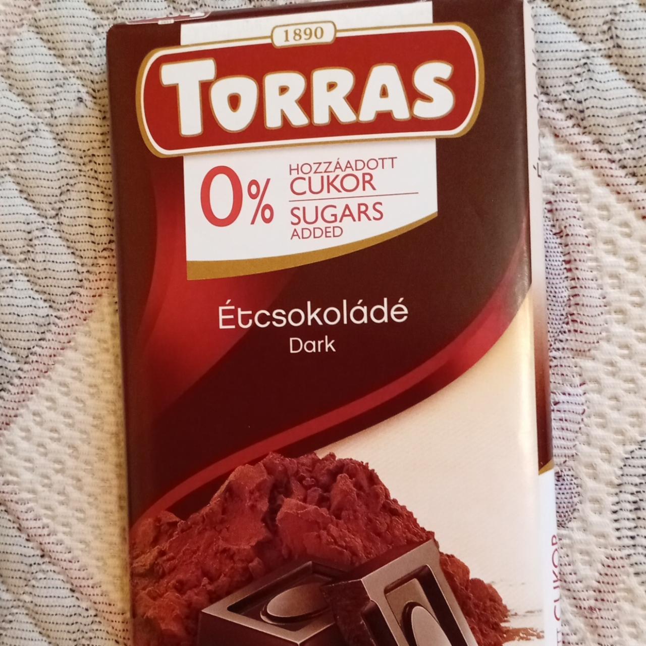 Képek - Étcsokoládés 0% hozzáadott cukor TorraS