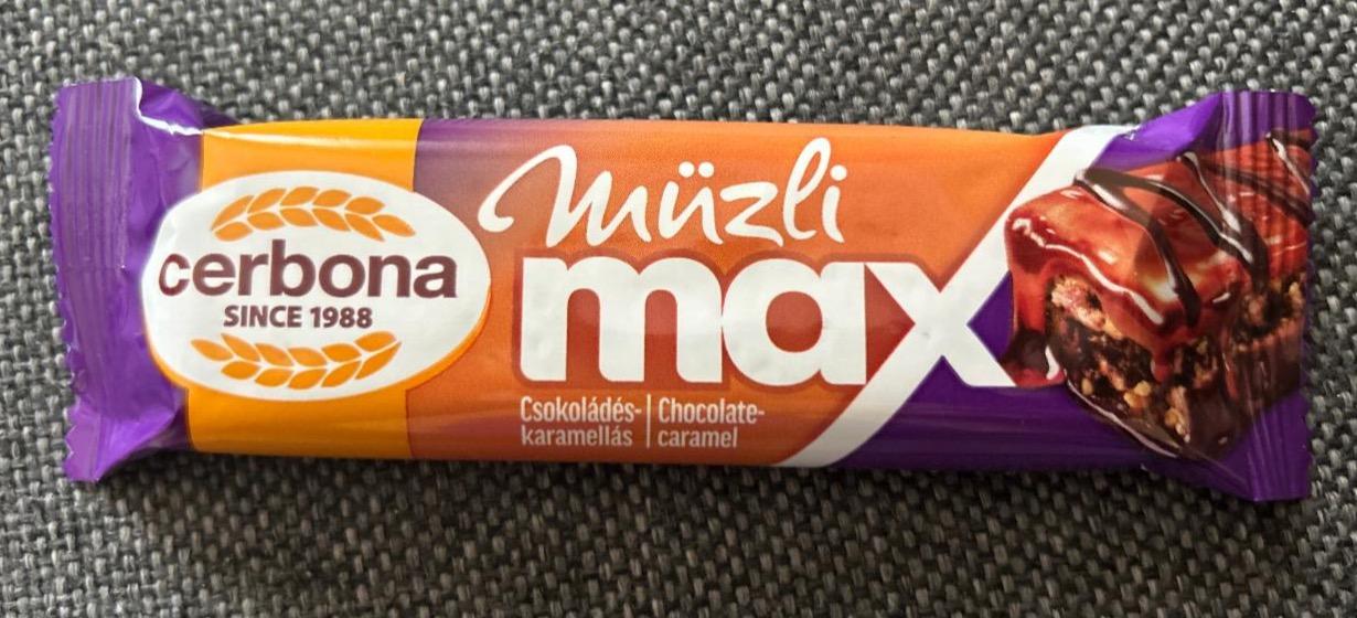 Képek - Cerbona Müzli Max csokoládés-karamellás müzliszelet 30 g