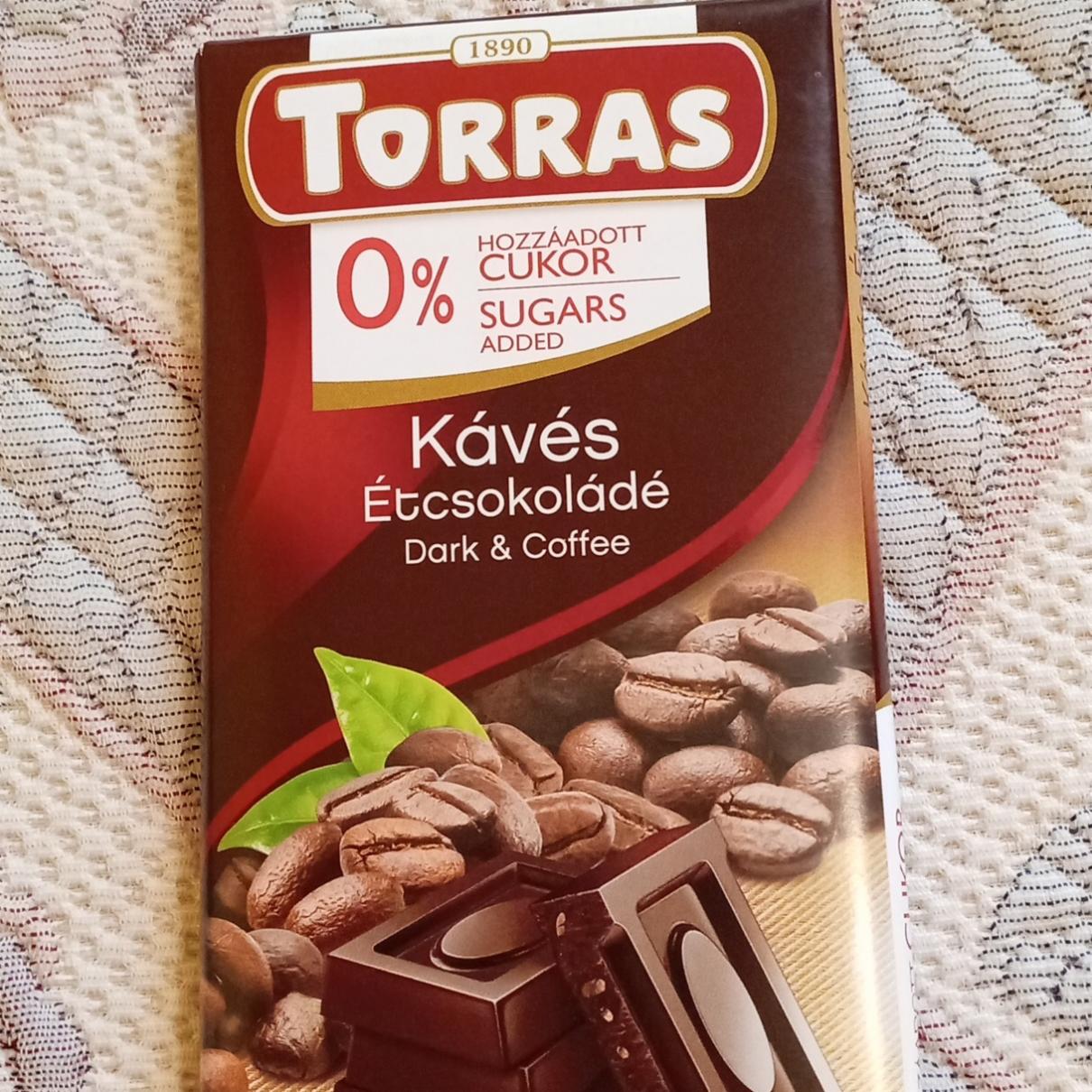 Képek - Kávés-étcsokoládés 0% hozzáadott cukor Torras