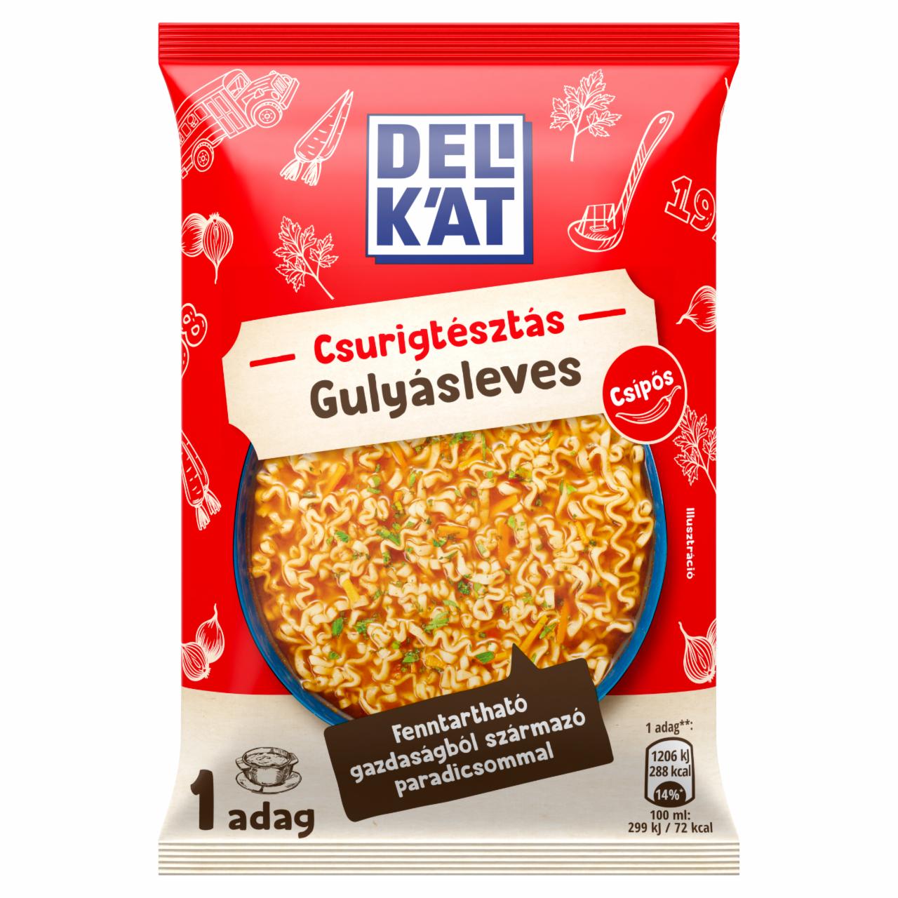 Képek - Delikát csípős csurigtésztás gulyásleves 59 g