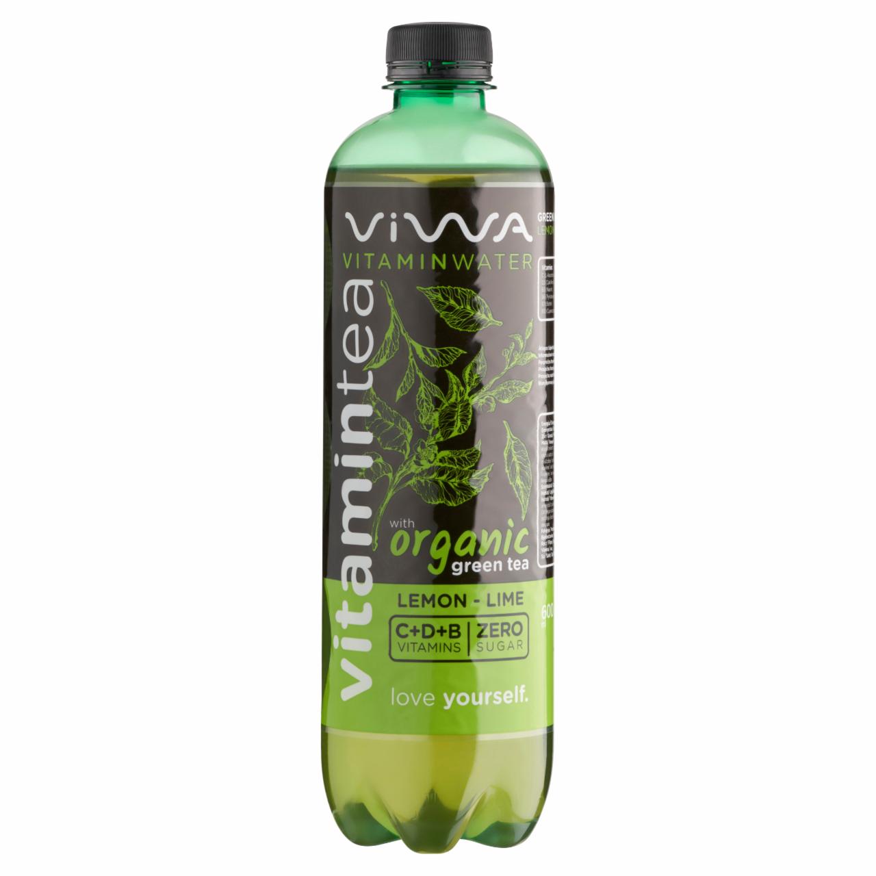 Képek - Viwa Vitamintea citrom-lime ízű energiamentes szénsavmentes üdítőital zöld tea kivonattal 600 ml