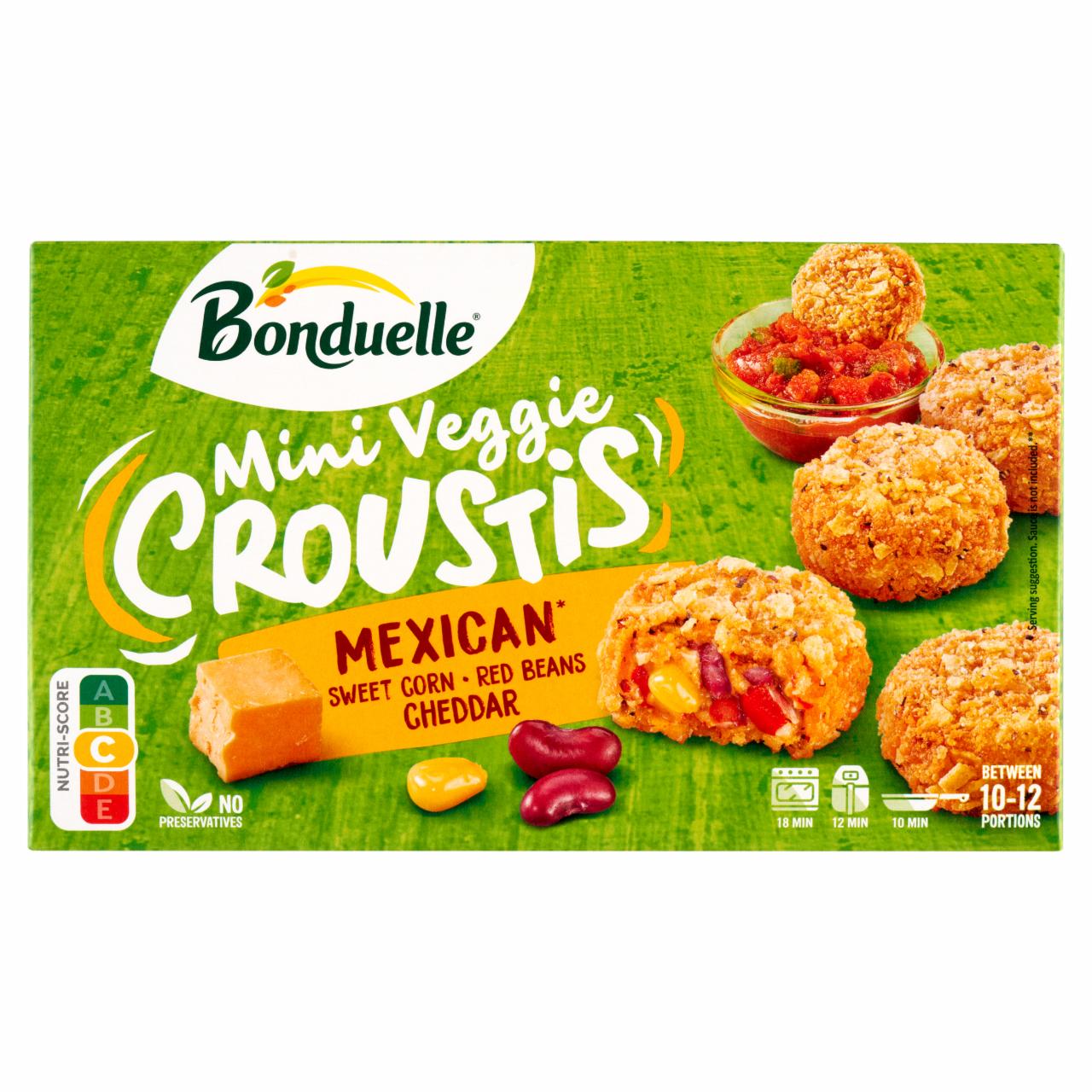 Képek - Bonduelle Mini Veggie Croustis gyorsfagyasztott panírozott és elősütött sajtos zöldségkorong 240 g