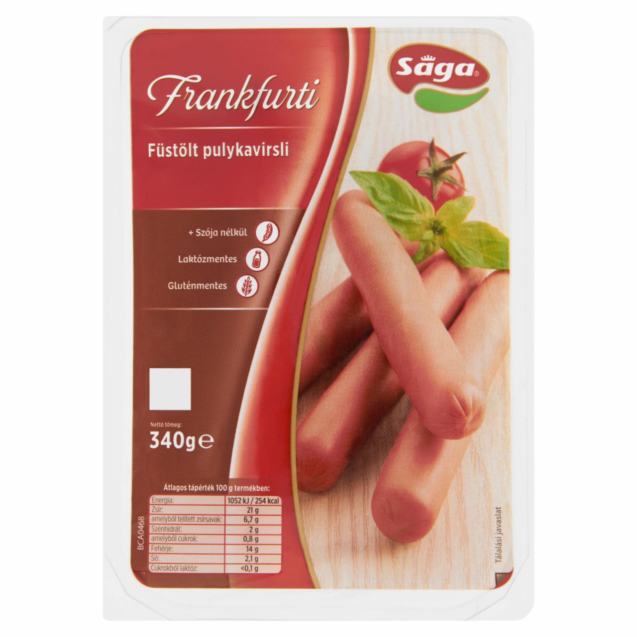 Képek - Sága frankfurti füstölt pulykavirsli 340 g