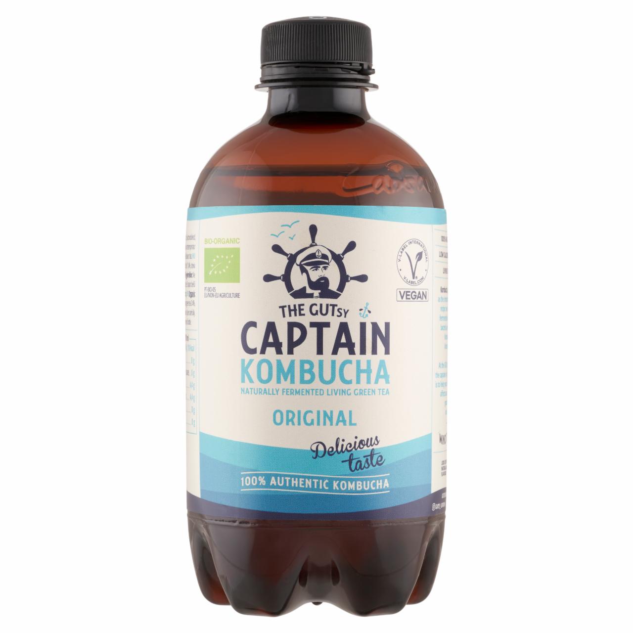 Képek - The Gutsy Captain Kombucha Original bio enyhén szénsavas fermentált zöld tea ital 400 ml 