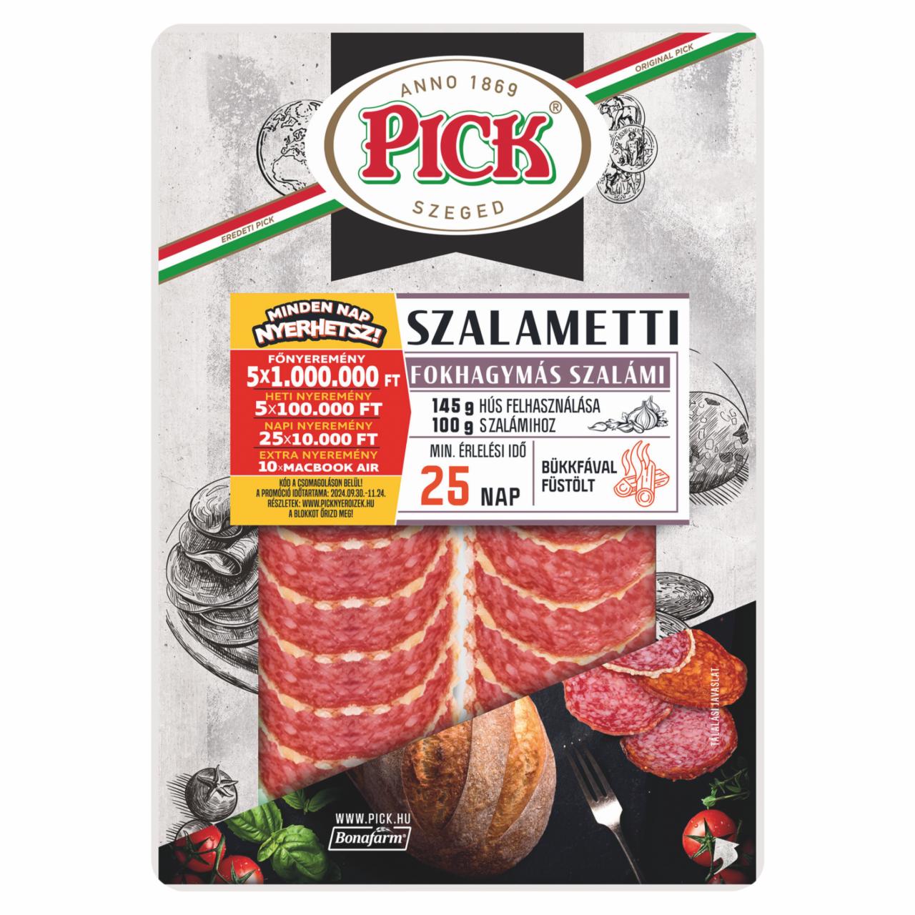 Képek - PICK Szalametti szeletelt fokhagymás szalámi 60 g