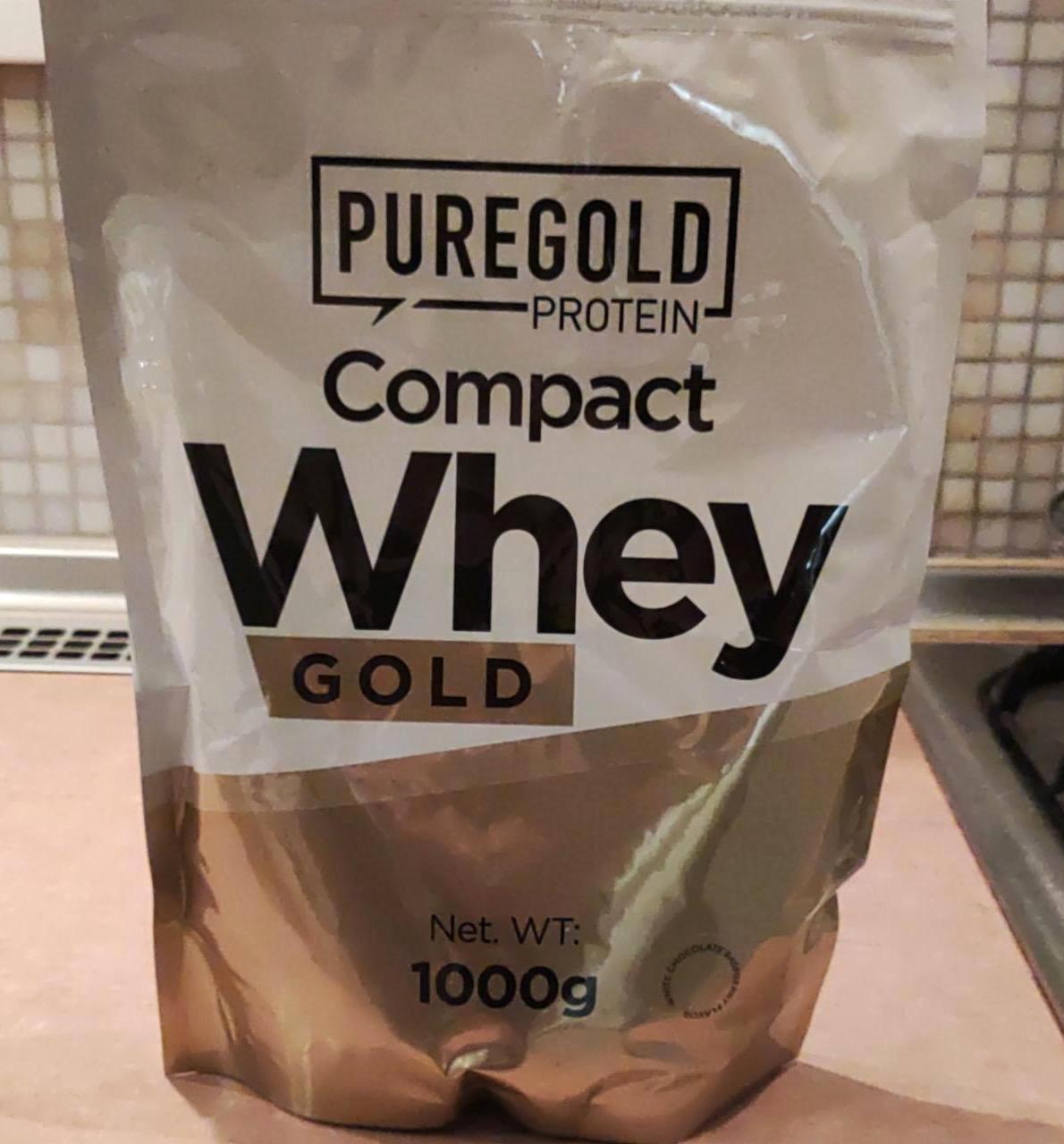 Képek - Compact whey gold fehérje por, málnás fehércsokoládé ízű Puregold