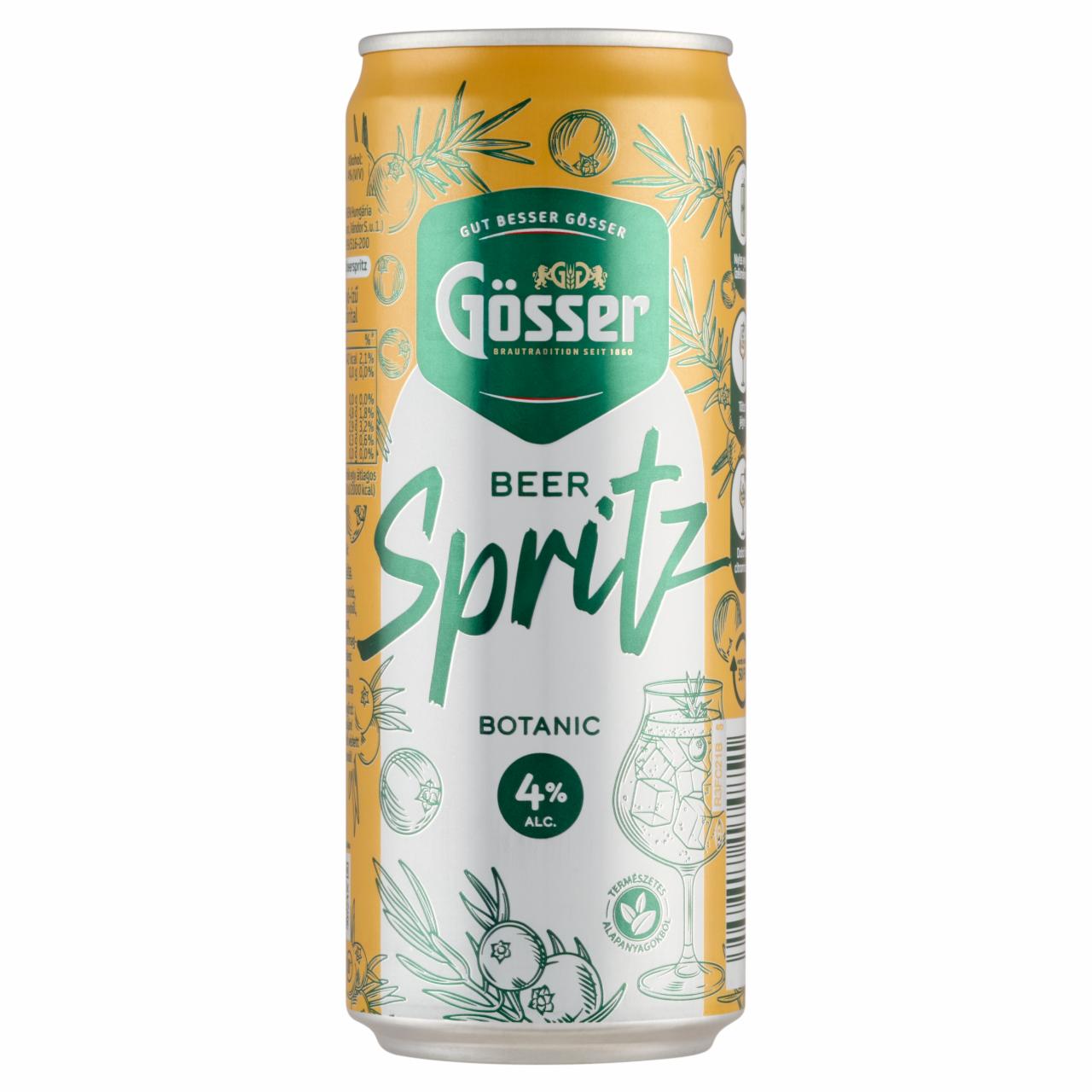 Képek - Gösser Spritz borókabogyó-ízű alkoholos sörital 4% 330 ml