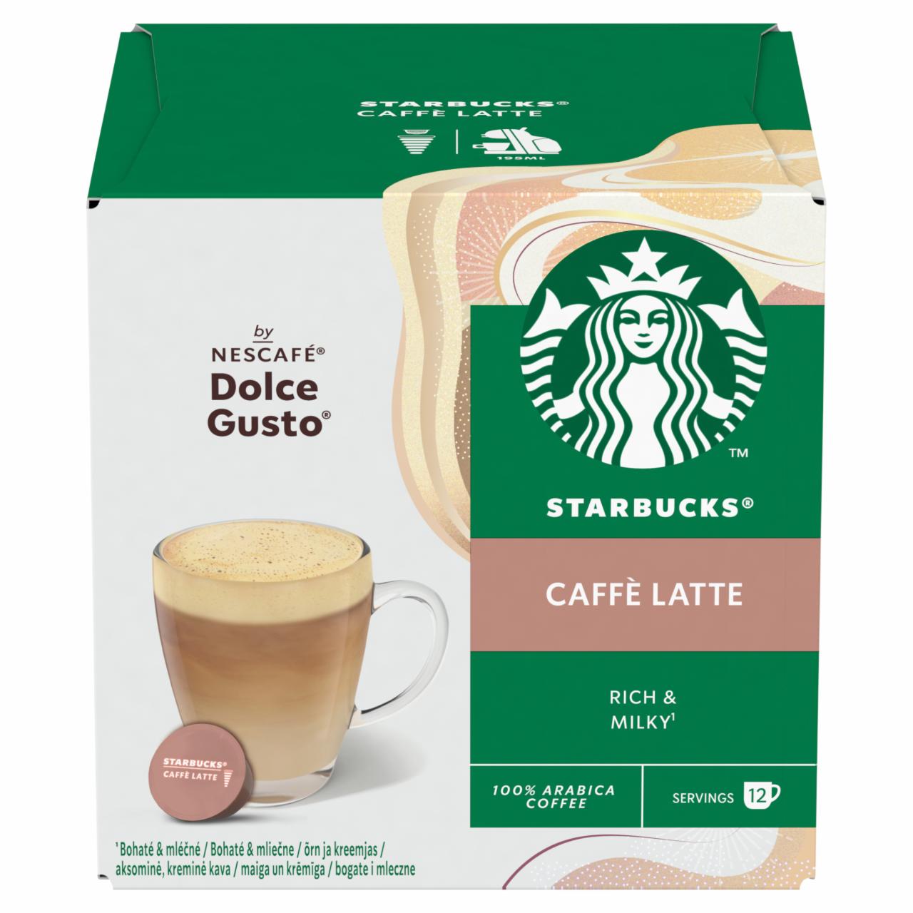 Képek - Starbucks by Nescafé Dolce Gusto Caffé Latte tejes kávékapszula 12 x 10,1 g (121,2 g)