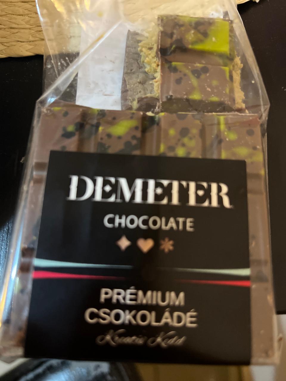 Képek - Demeter Chocholate Prémium csokoládé Dubai Pisztáciás