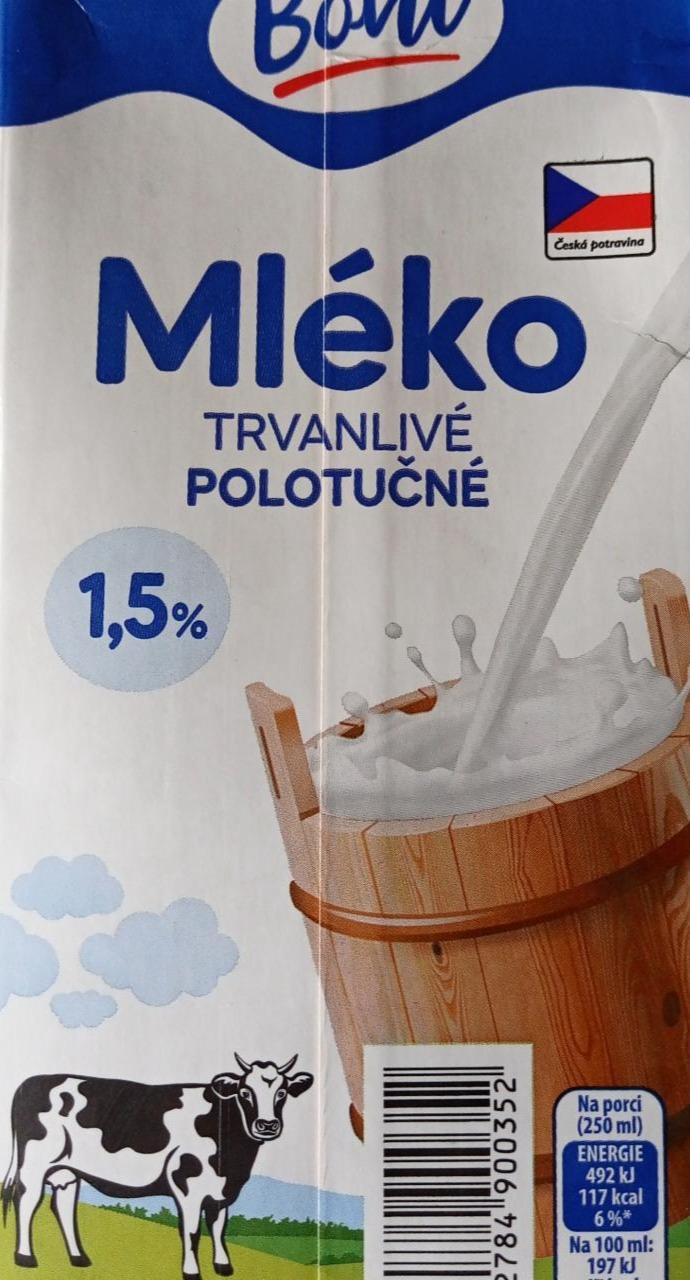 Képek - Mléko polotučné trvanlivé 1,5% Boni