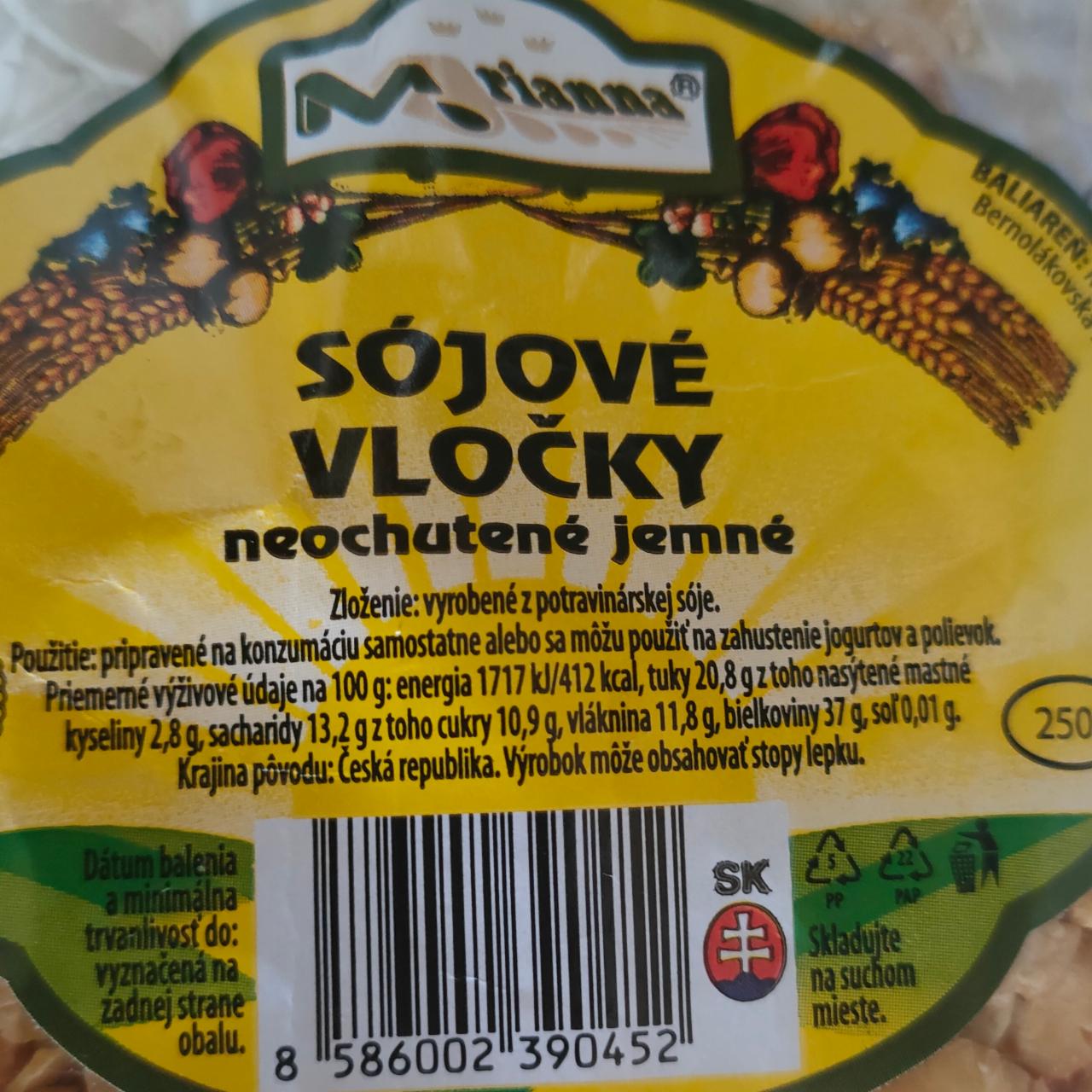 Képek - Sójove vločky neochutené jemné Marianna