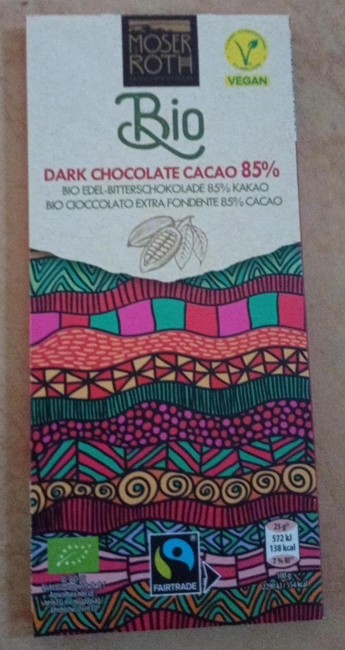 Képek - Bio Dark chocolate cacao 85% Moser Roth