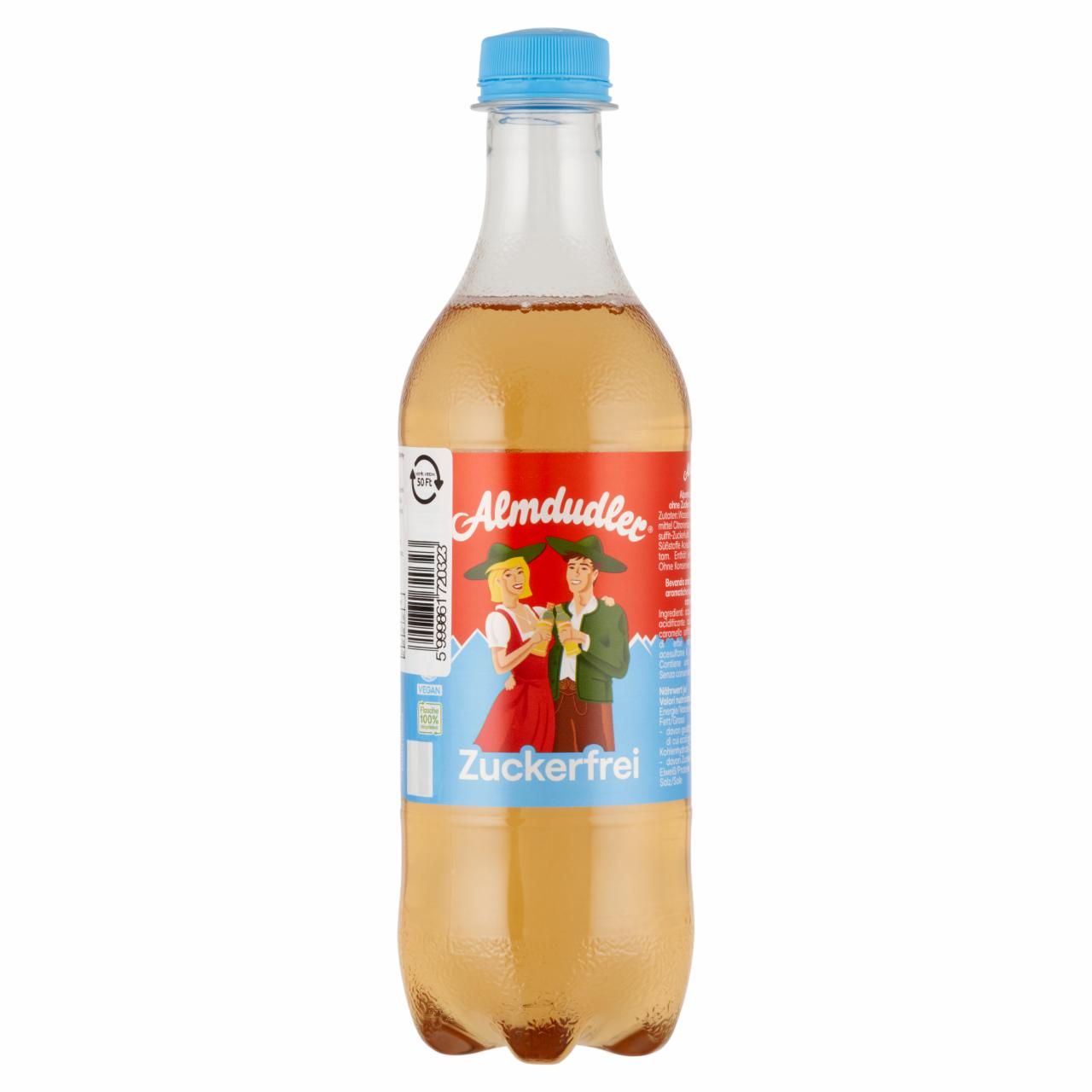 Képek - Almdudler cukormentes szénsavas üdítőital gyógynövény-kivonatokkal és édesítőszerekkel 0,5 l