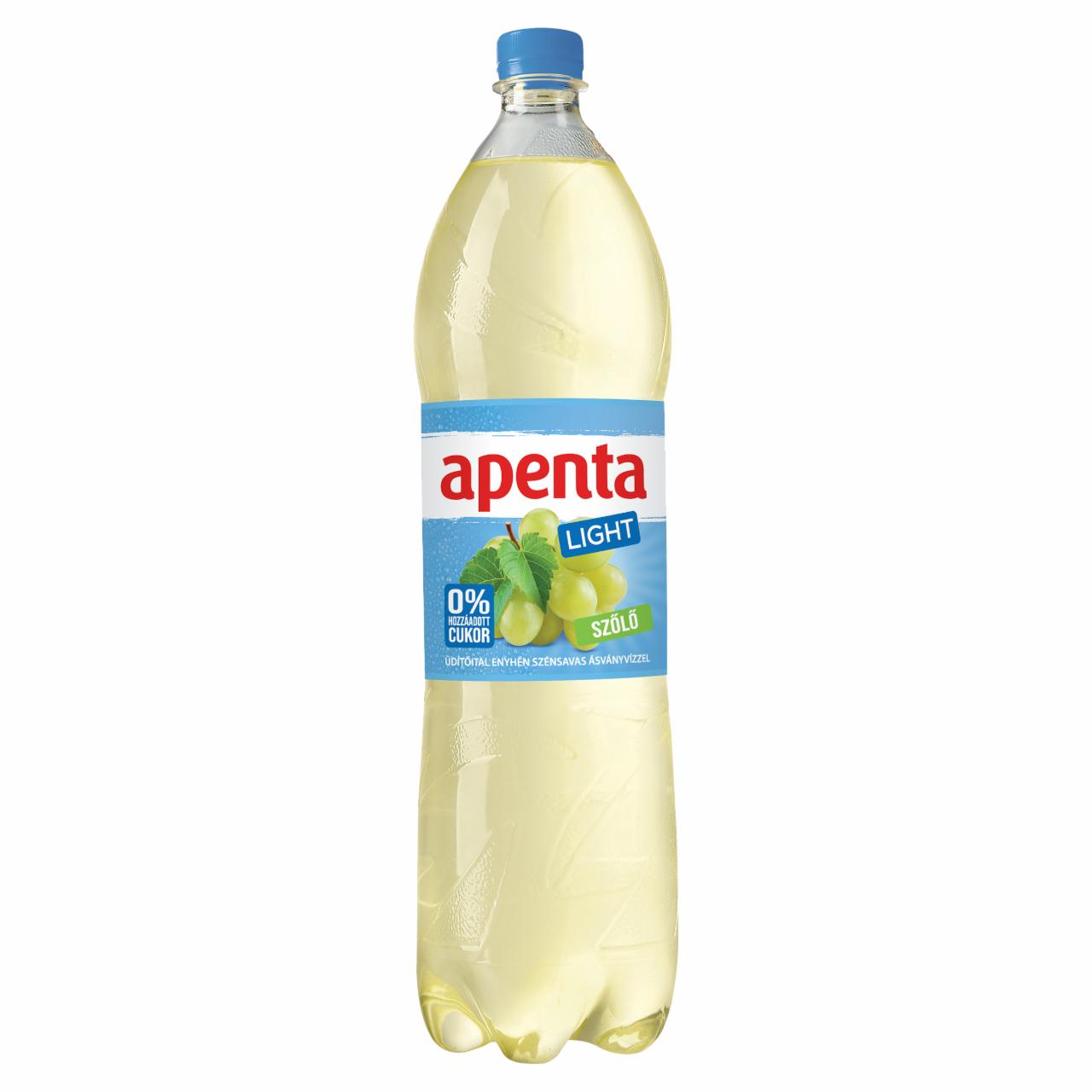 Képek - Apenta Light energiamentes szőlő üdítőital enyhén szénsavas ásványvízzel, édesítőszerekkel 1,5 l