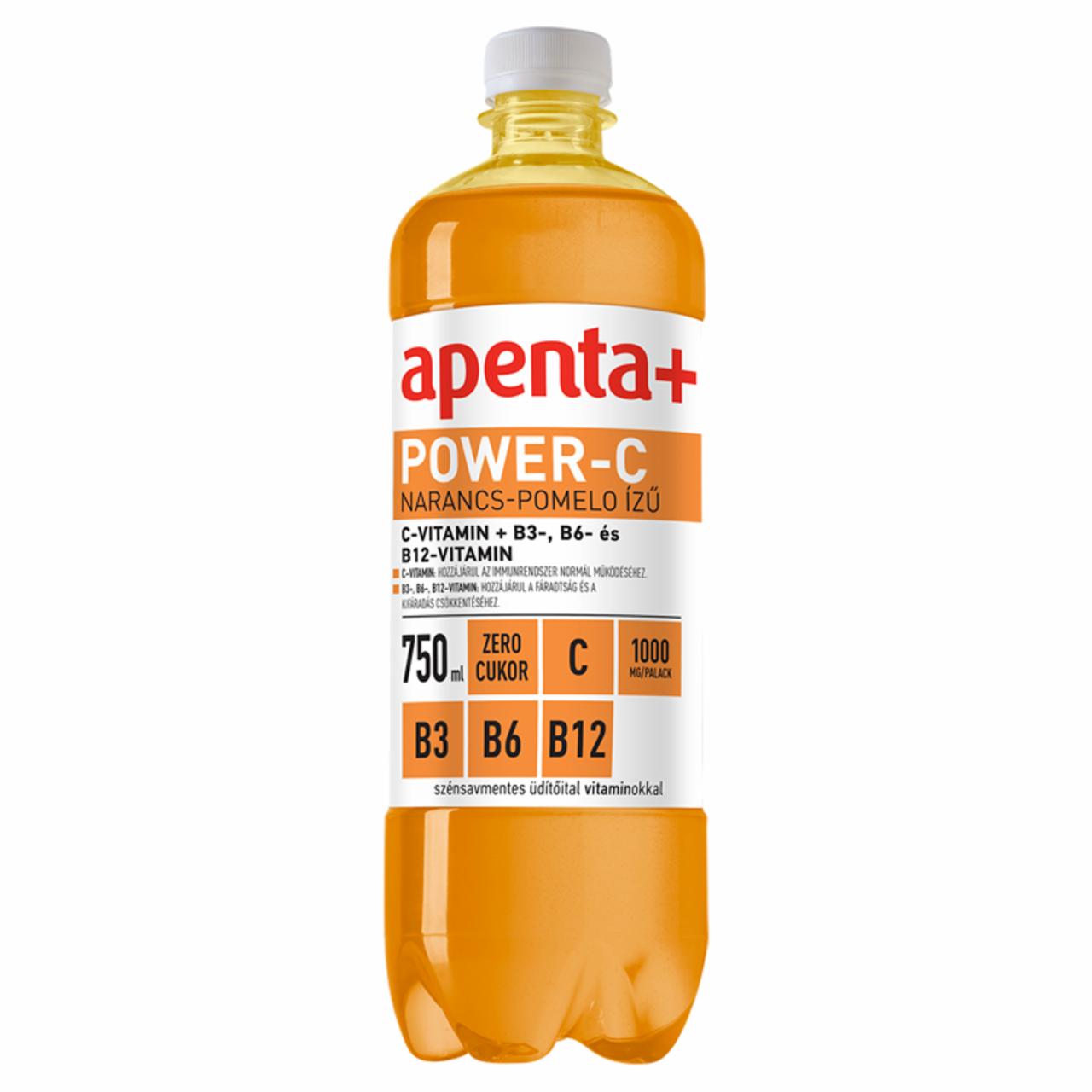 Képek - Apenta+ Power-C narancs-pomelo ízű szénsavmentes, energiamentes üdítőital édesítőszerekkel 750 ml