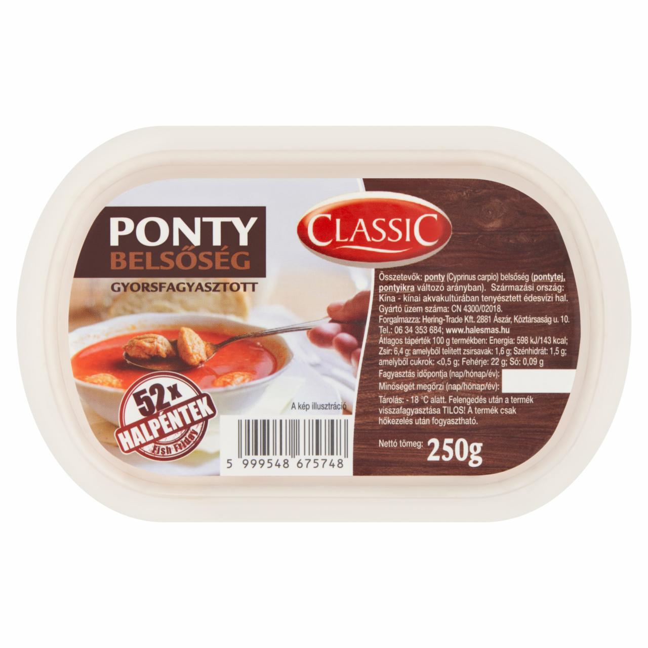 Képek - Classic gyorsfagyasztott ponty belsőség 250 g