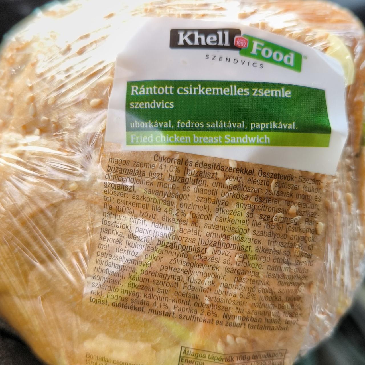 Képek - Rántott csirkemelles zsemle szendvics Khell Food