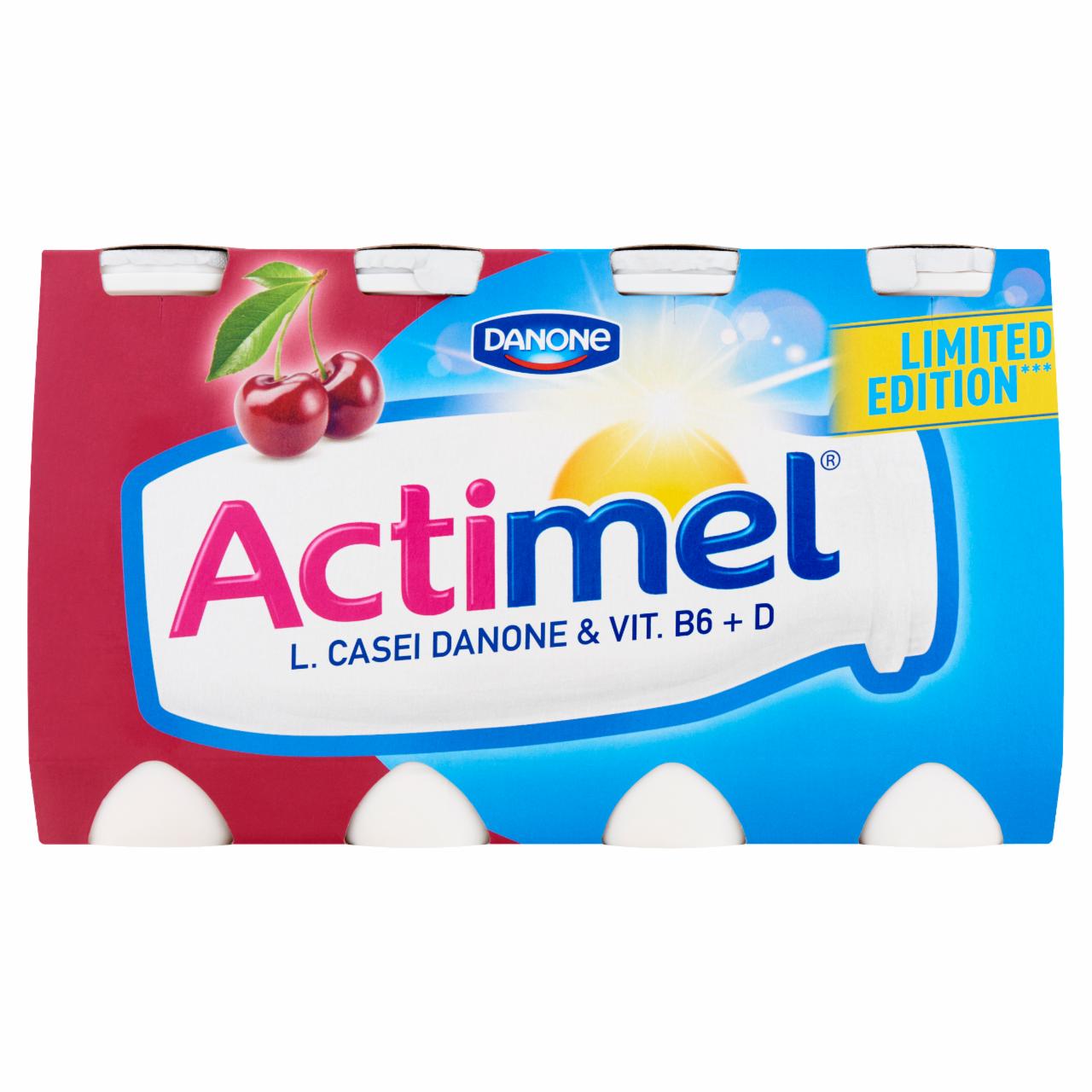 Képek - Danone Actimel zsírszegény, élőflórás, meggy-acerolaízű joghurtital 8 x 100 g