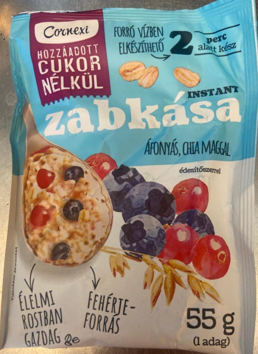 Képek - Instant zabkása áfonyás, chia maggal Cornexi