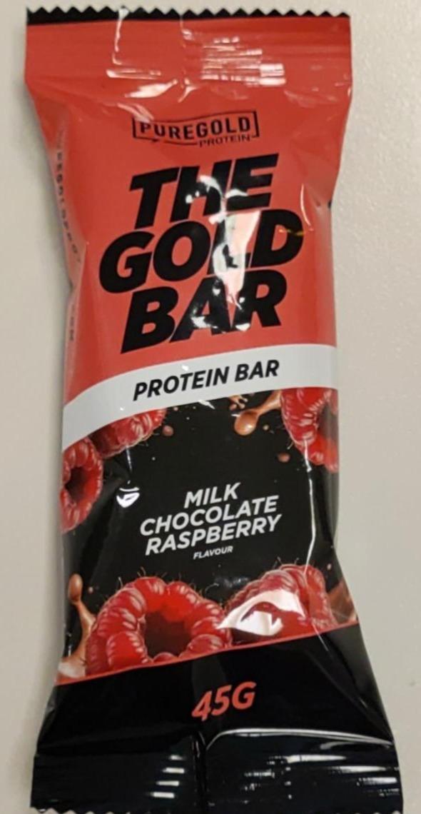 Képek - The Gold Bar Protein bar Milk chocolate raspberry Puregold protein