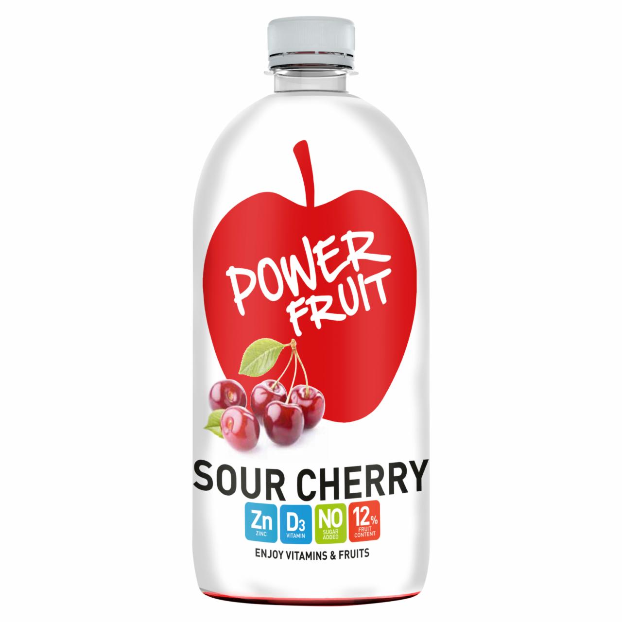 Képek - Power Fruit energiaszegény, meggy-alma ital szűrt vízzel édesítőszerekkel 750 ml