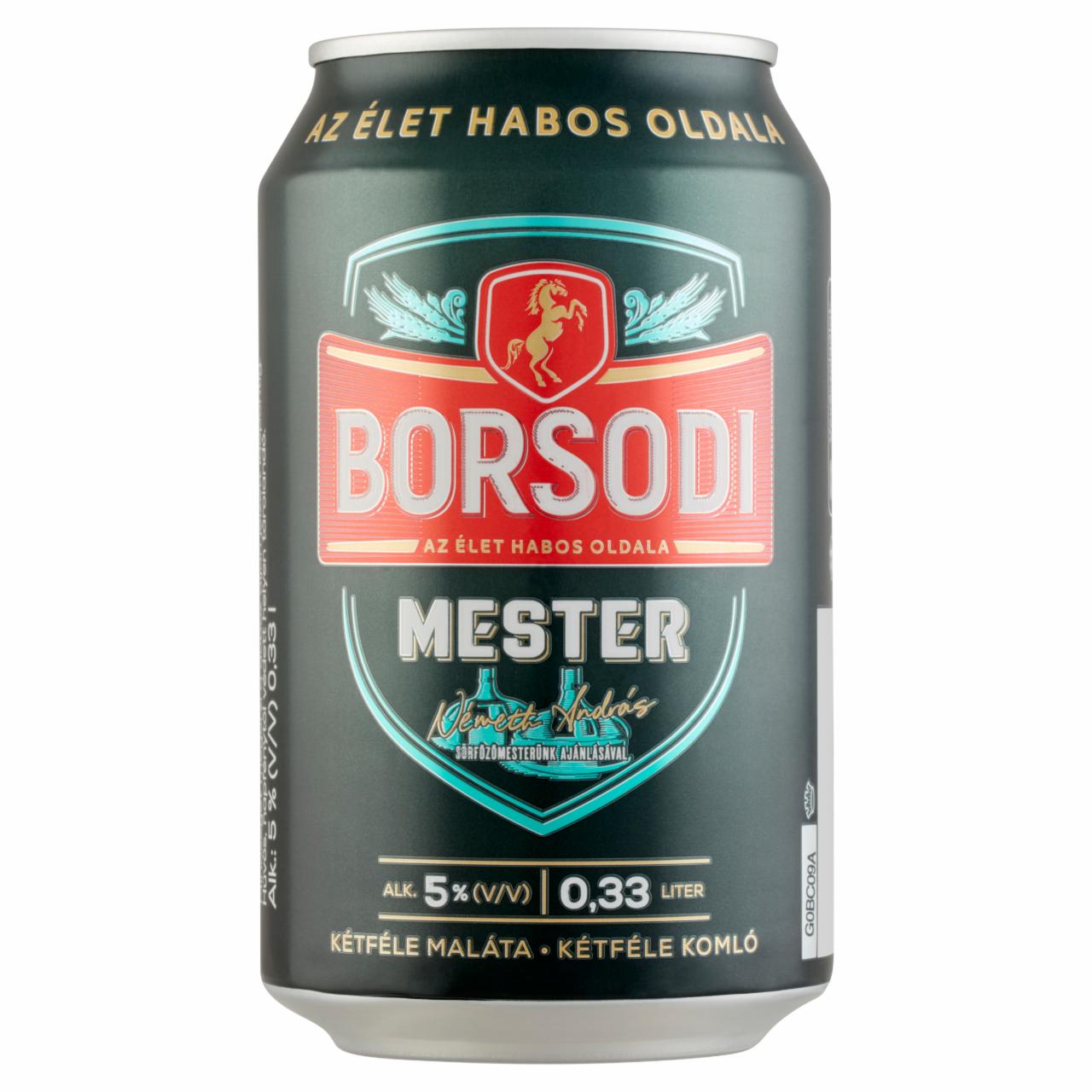 Képek - Borsodi Mester minőségi világos sör 5% 0,33 l