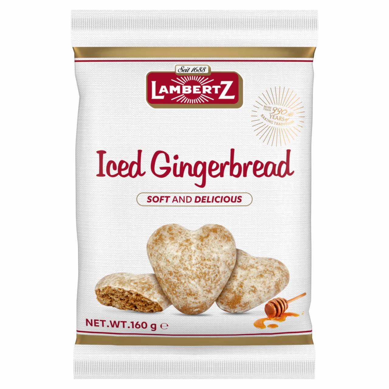 Képek - Lambertz Iced Gingerbread cukormázzal bevont puszedli mézzel 160 g