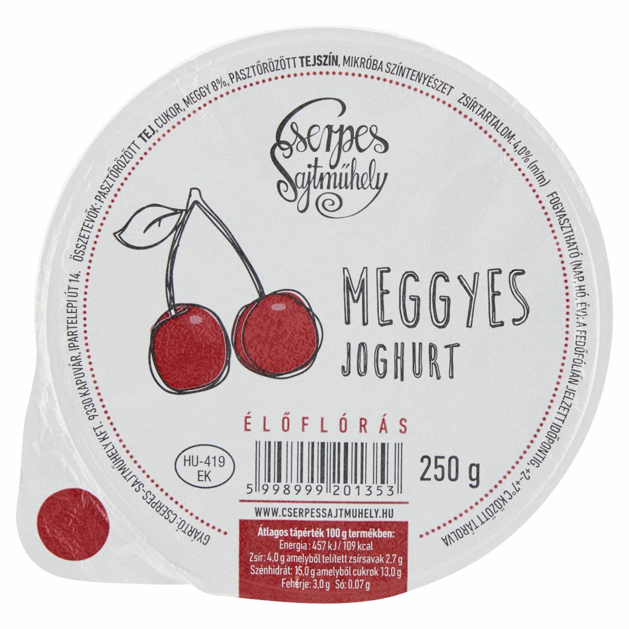 Képek - Cserpes Sajtműhely meggyes élőflórás joghurt 250 g