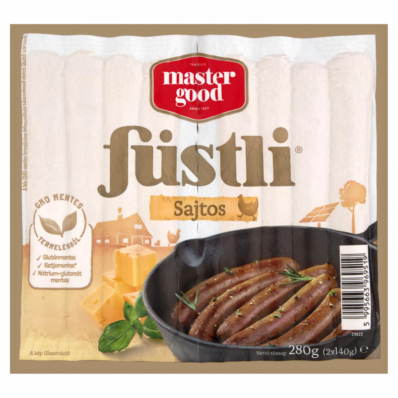 Képek - Master Good Füstli sajtos, füst ízesítésű, csirkehúsból készült termék 2 x 140 g (280 g)