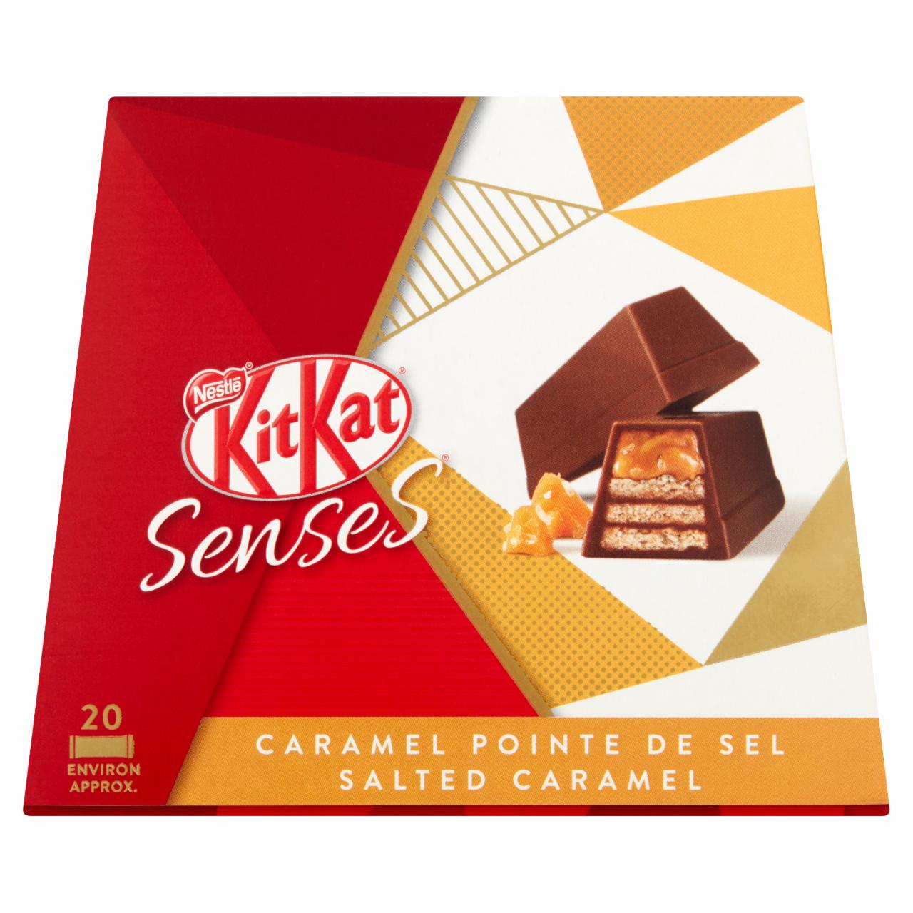 Képek - KitKat Senses sós karamellel bevont ropogós ostya tejcsokoládéban 200 g