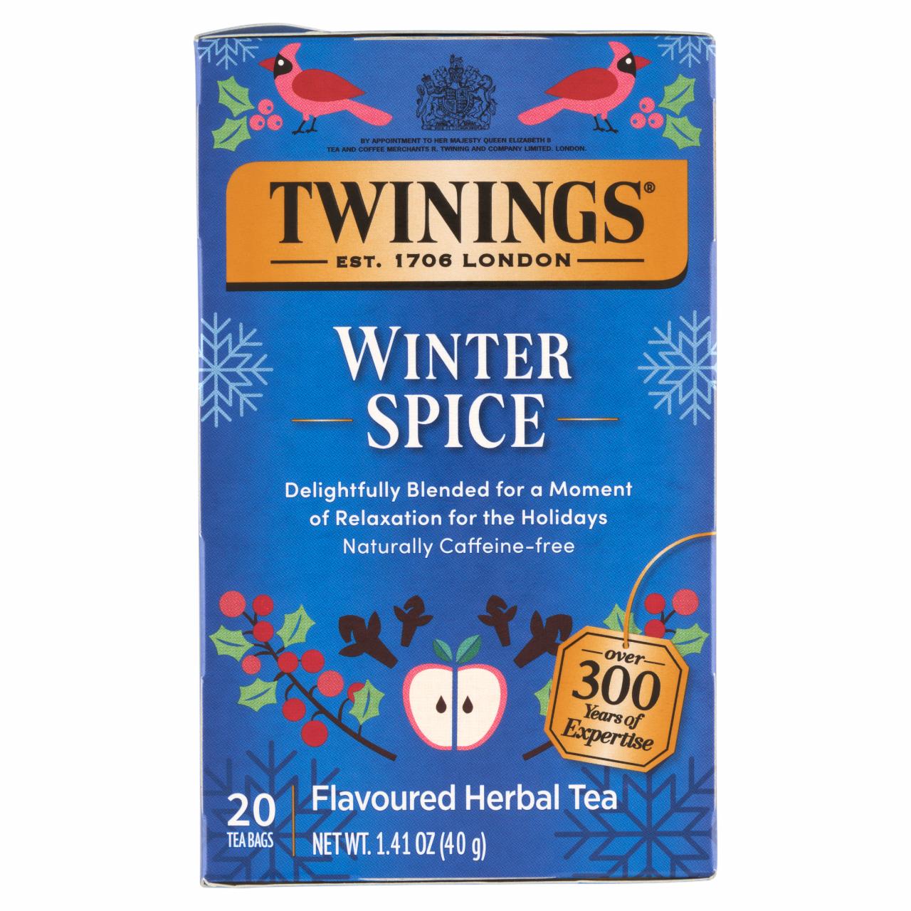 Képek - Twinings Winter Spice mézeskalács ízű, filteres fekete tea 20 filter 40 g