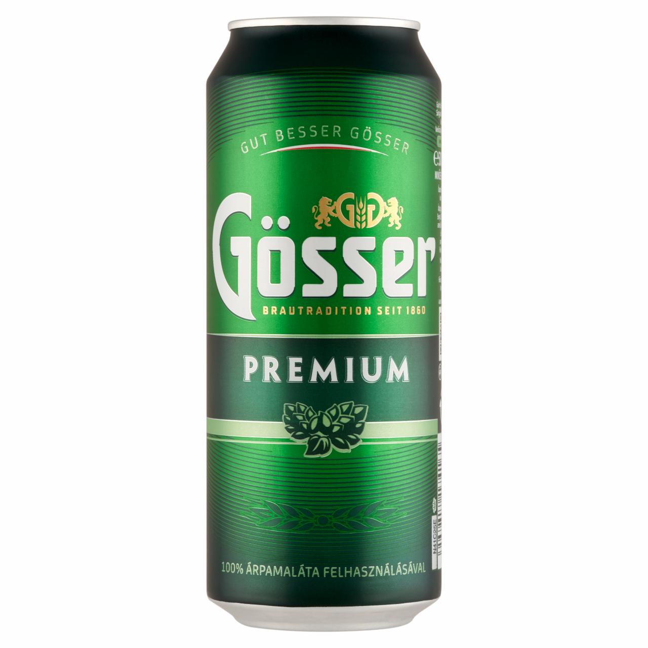 Képek - Gösser Premium minőségi világos sör 5,0% 500 ml