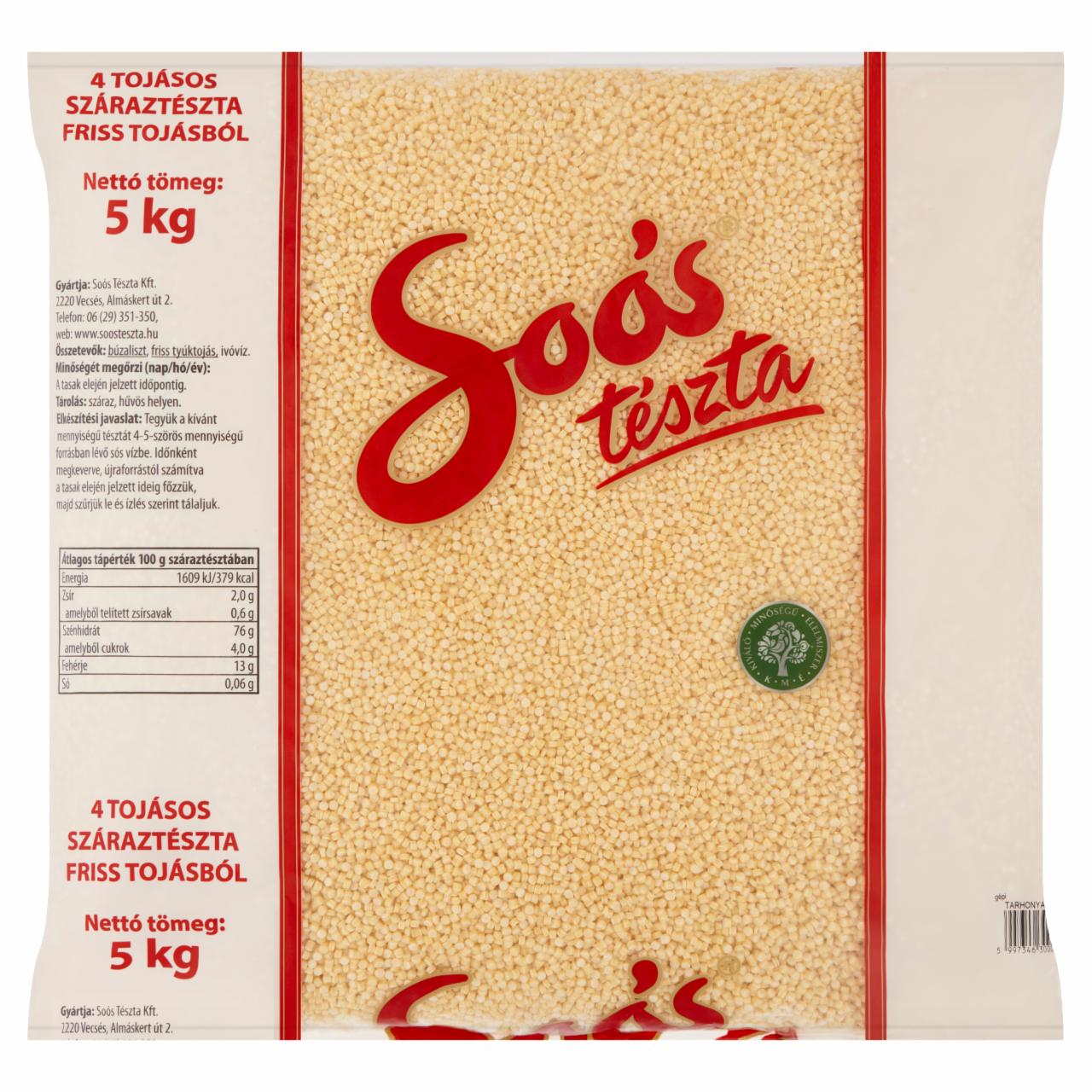 Képek - Soós gépi tarhonya 4 tojásos száraztészta 5 kg