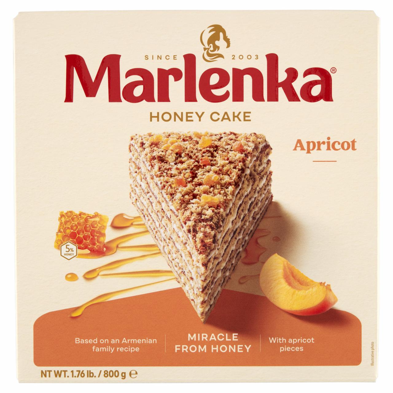 Képek - Marlenka sárgabarackos mézes torta 800 g