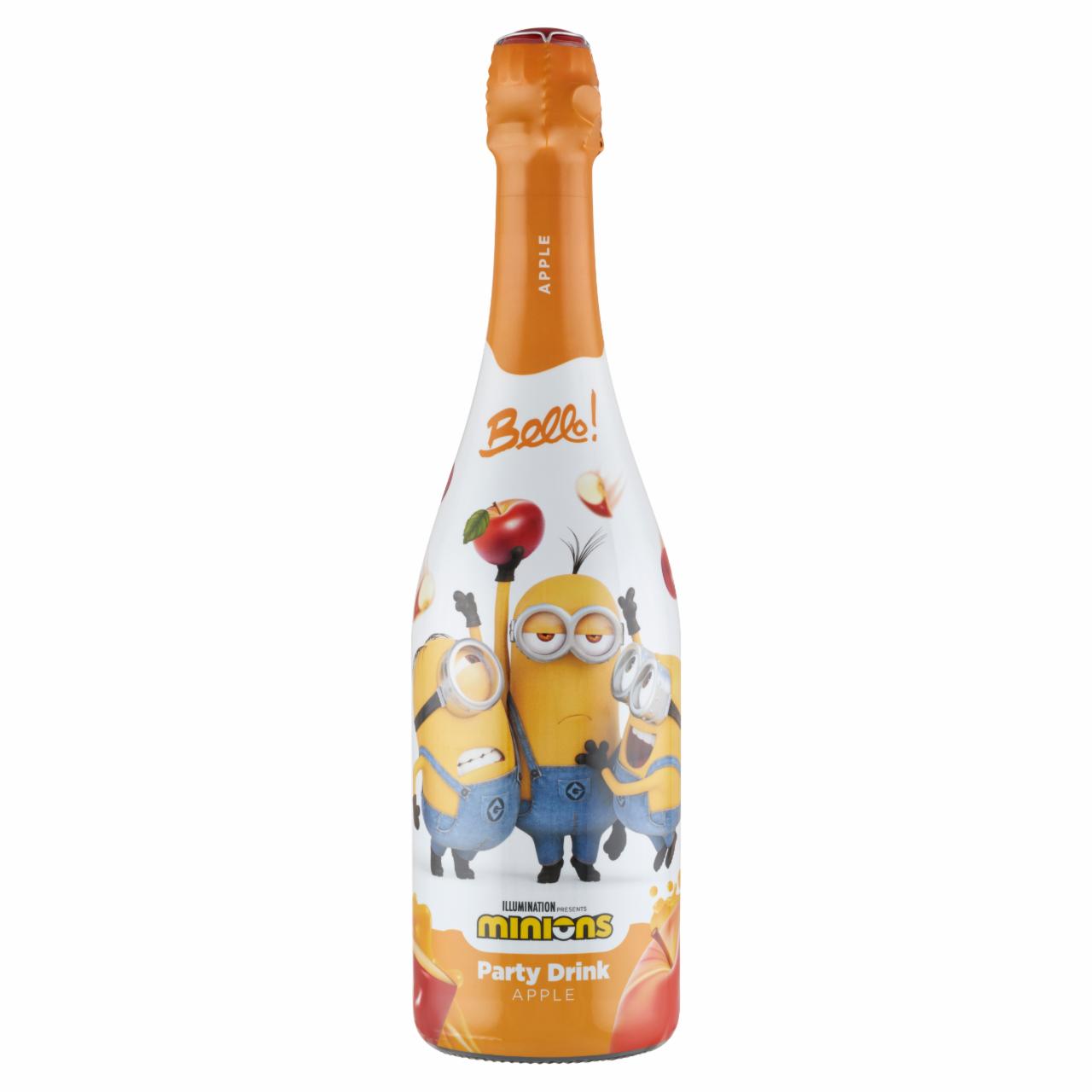 Képek - Bello! Minions Party Drinks alma ízű szénsavas üdítőital 750 ml