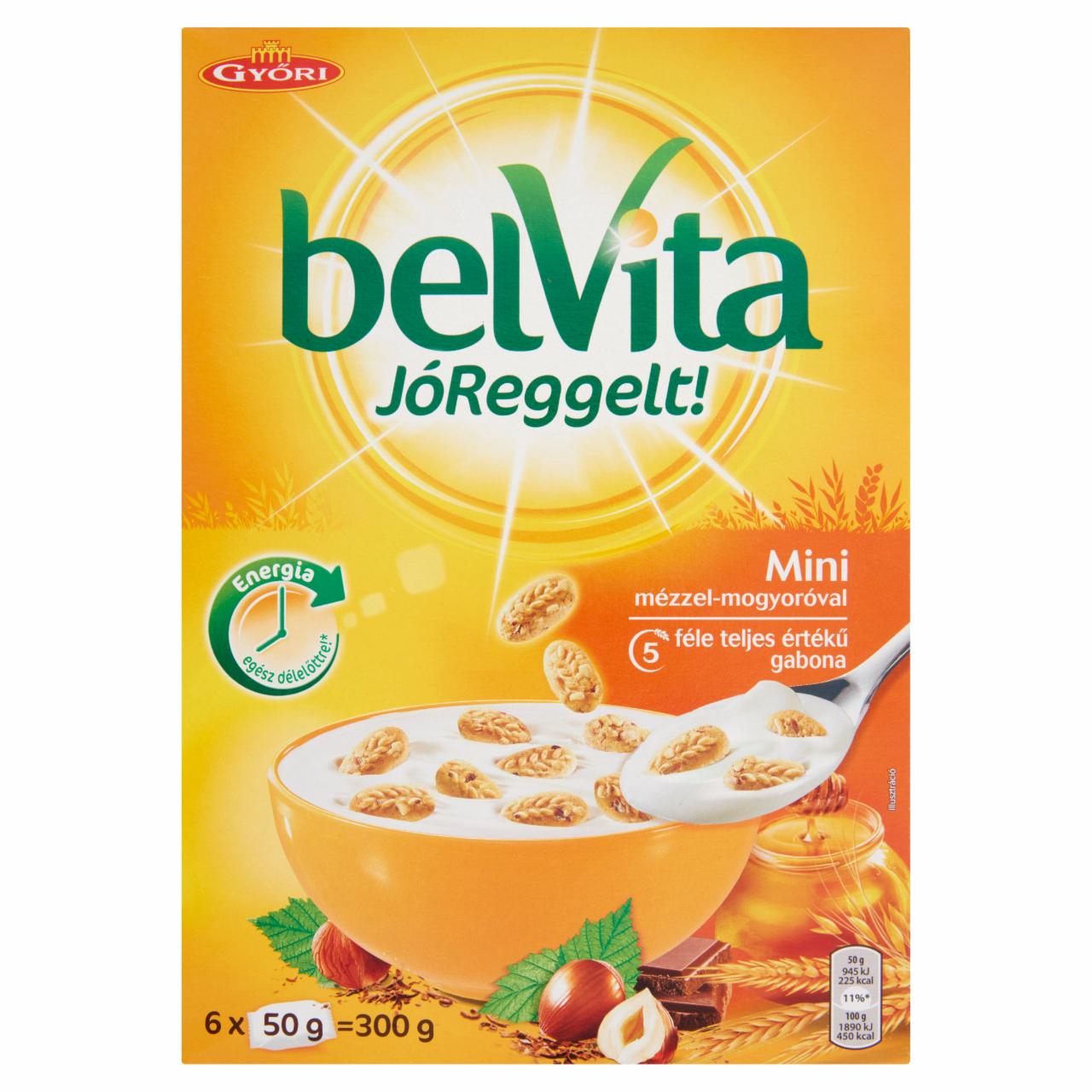 Képek - belVita JóReggelt! Mini törökmogyorós és mézes gabonás omlós minikeksz 6 x 50 g