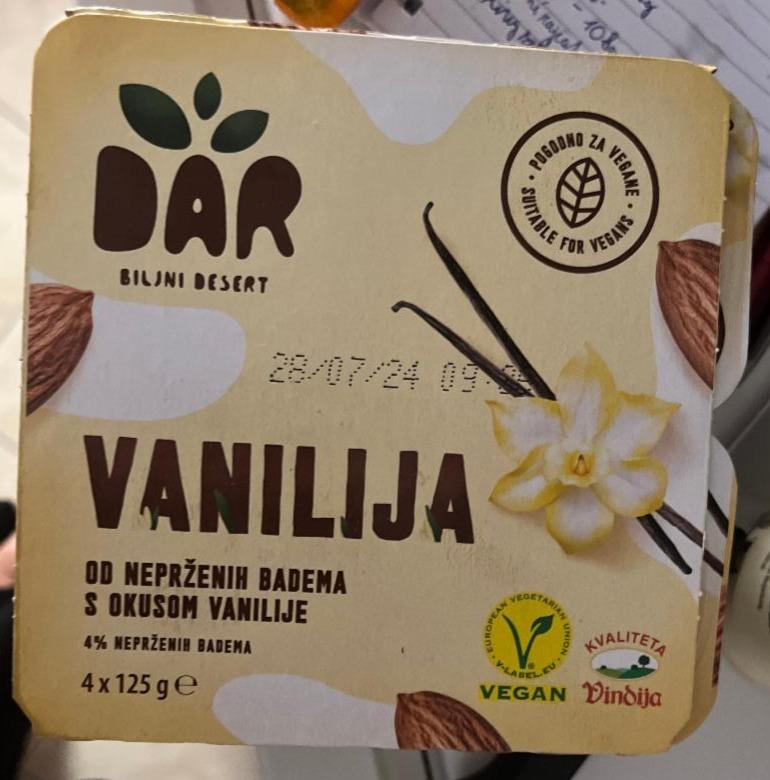 Képek - Dar növényi alapú, mandula- és vanília ízesítésű desszert 4 x 125 g (500 g)