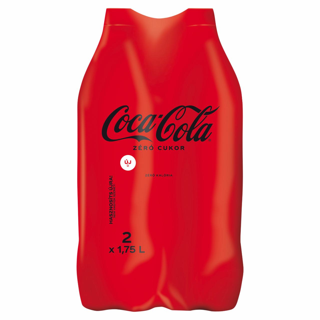 Képek - Coca-Cola Zero colaízű energiamentes szénsavas üdítőital édesítőszerekkel 2 x 1,75 l