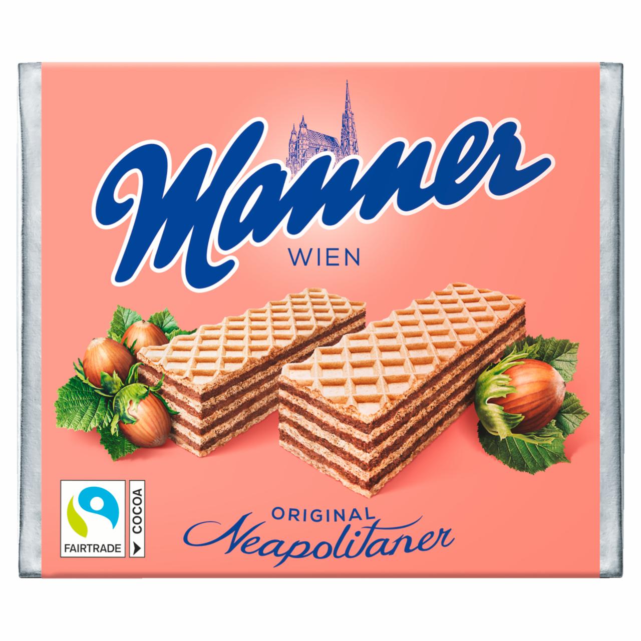 Képek - Manner mogyorókrémmel töltött ropogós ostyaszeletek 75 g