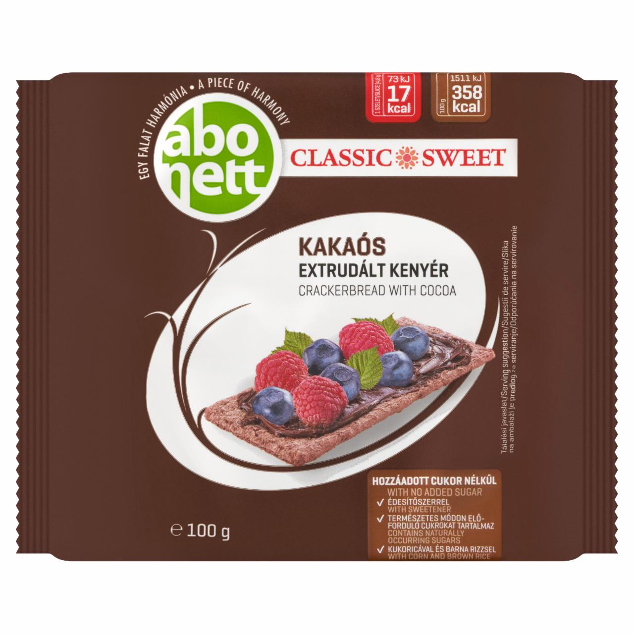 Képek - Abonett kakaós extrudált kenyér édesítőszerrel 100 g