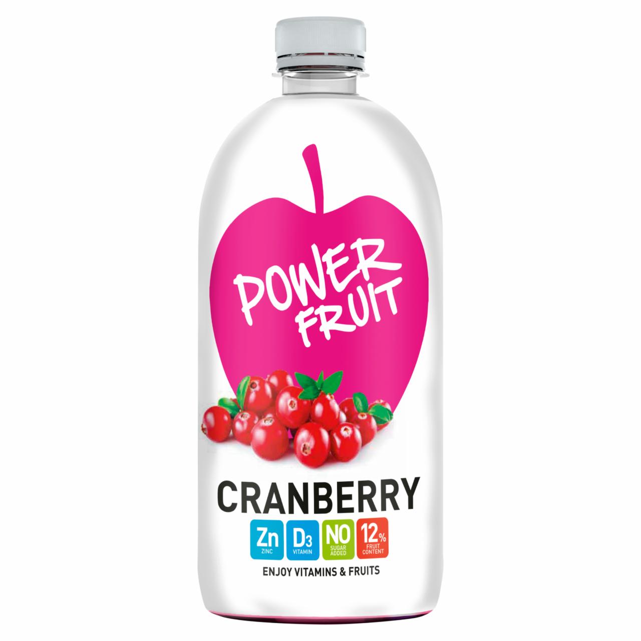 Képek - Power Fruit energiaszegény, vörösáfonya-alma ital szűrt vízzel, édesítőszerekkel 750 ml