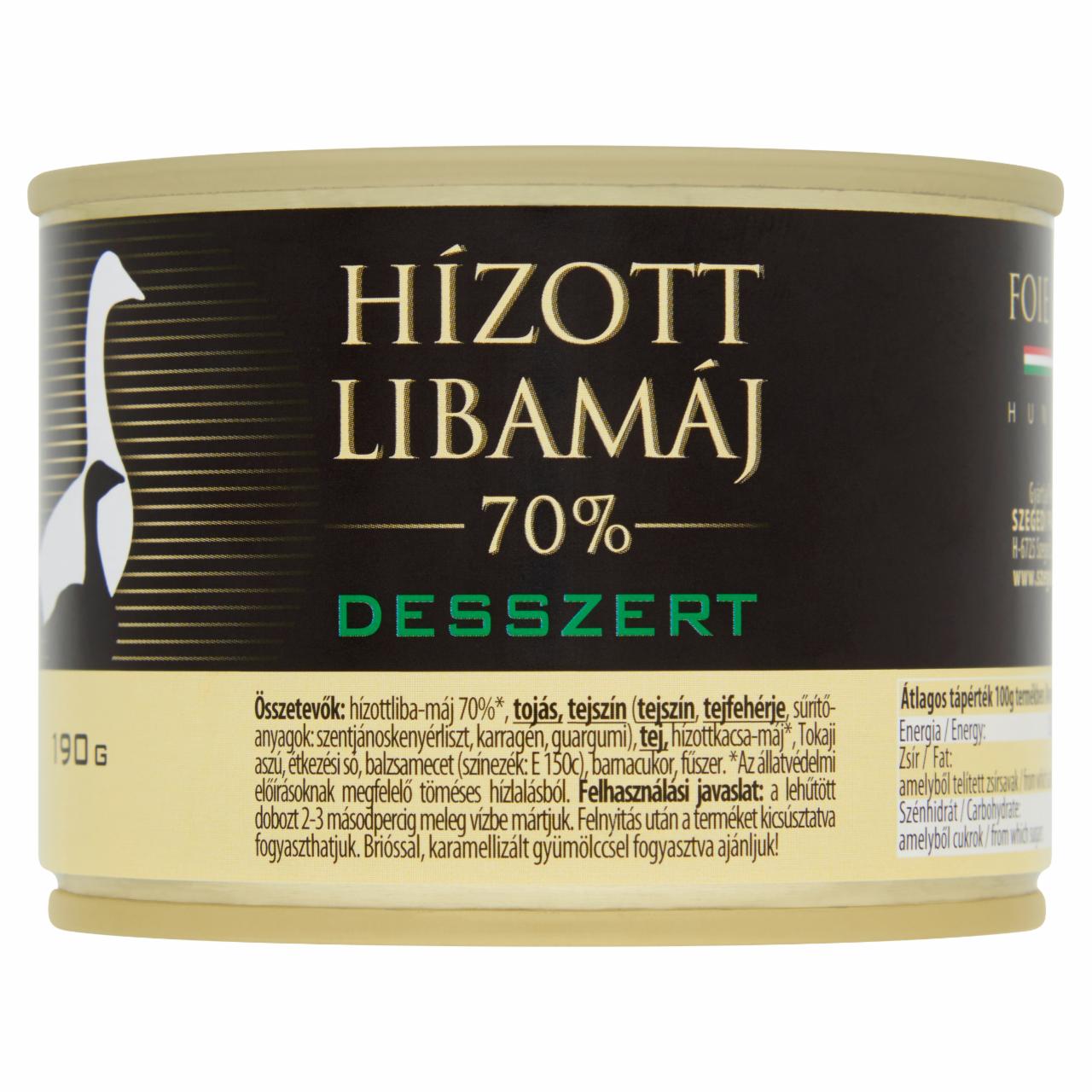 Képek - Hízott libamáj desszert 70% 190 g