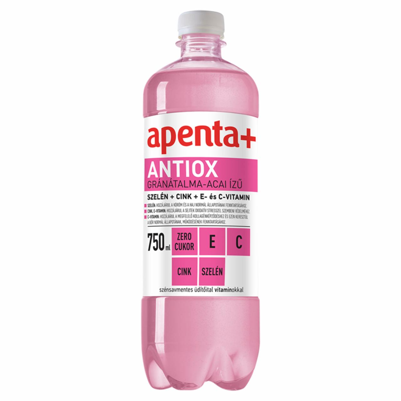 Képek - Apenta+ Antiox gránátalma-acai ízű szénsavmentes energiamentes üdítőital vitaminokkal 750 ml