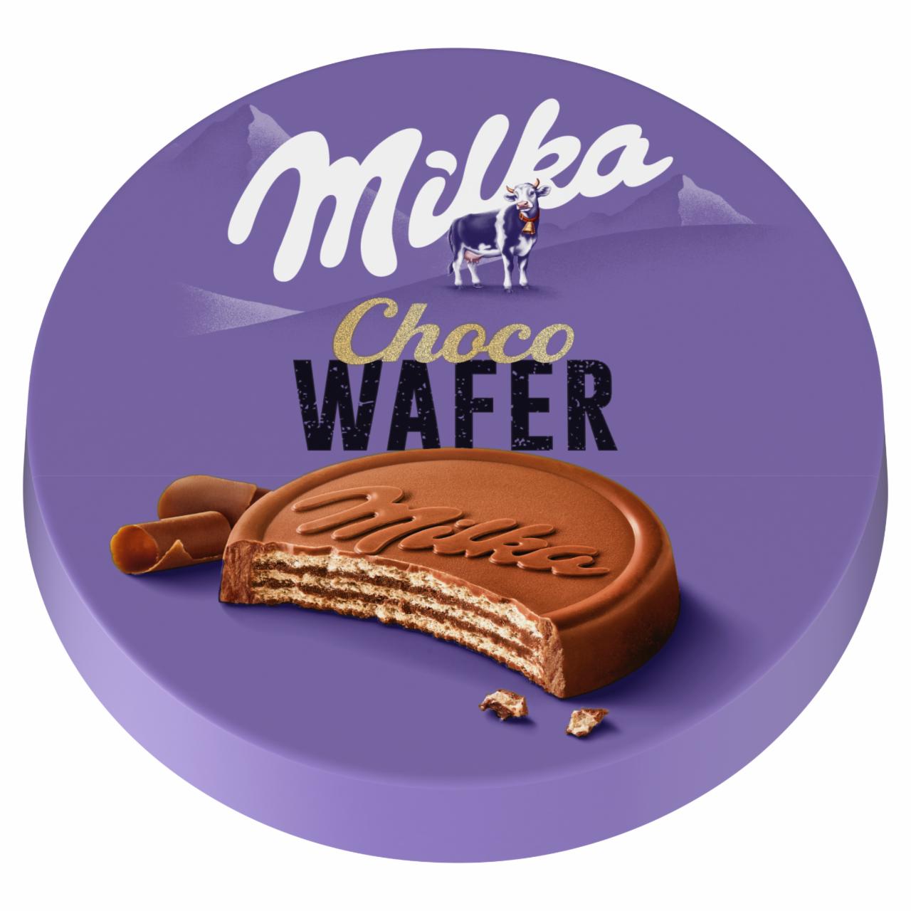 Képek - Milka Choco Wafer kakaós töltelékkel töltött, alpesi tejcsokoládéval bevont ostya 30 g